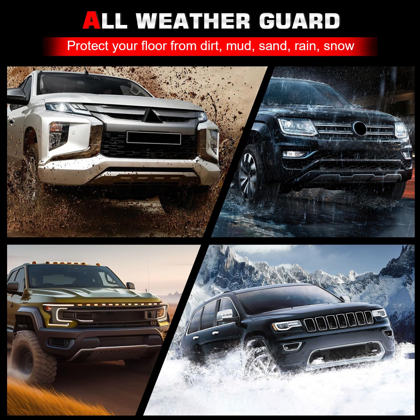 Ikon Motorsports Tpe Cargo Trunk Liner, Compatible With 2022-2024 Hyundai Tucson, Custom Fit All Weather Protection Heavy Duty R
