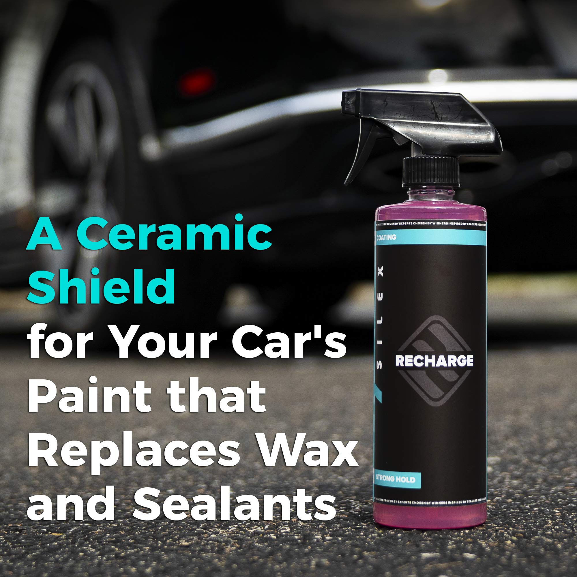 HydroSilex Recharge Car Ceramic Coating - Ultra Hydrophobic Detail Spray, 8 Fl Oz - 6 Months Protection, DIY Friendly