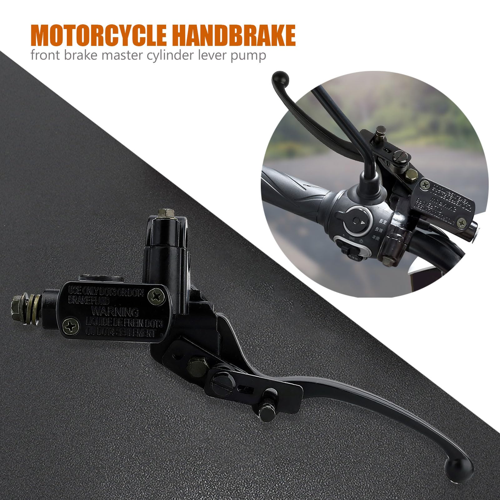 LOCOPOW 7/8    Left Hand Hydraulic Brake Lever Master Cylinder for Chinese 50cc-250cc 110cc 125cc ATV Quad Dirt Mini Bike Moped