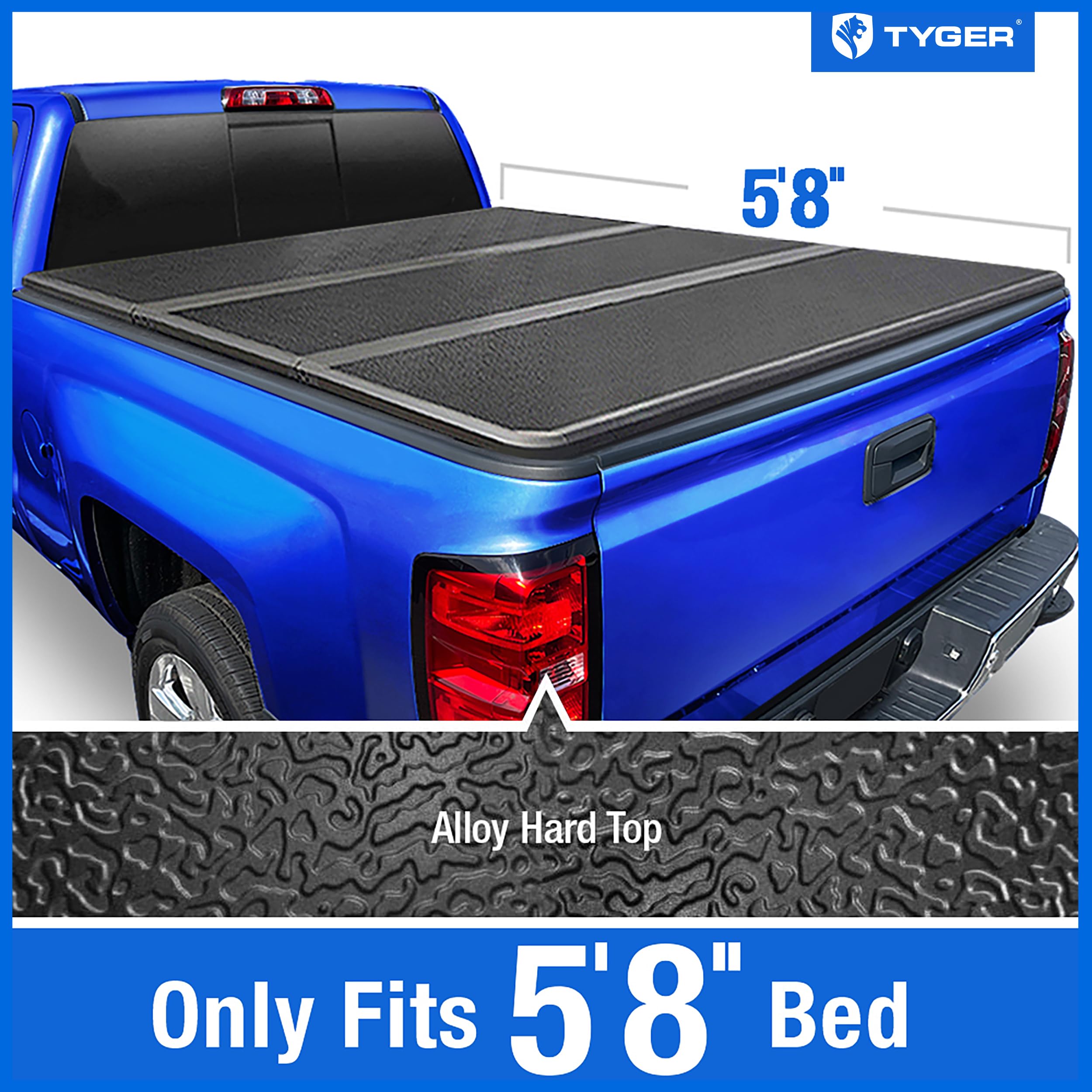 Tyger Auto T5 Alloy Hardtop Truck Bed Tonneau Cover Compatible With 2014-2018 Chevy Silverado / Gmc Sierra 1500; 2019 Ld/Limited