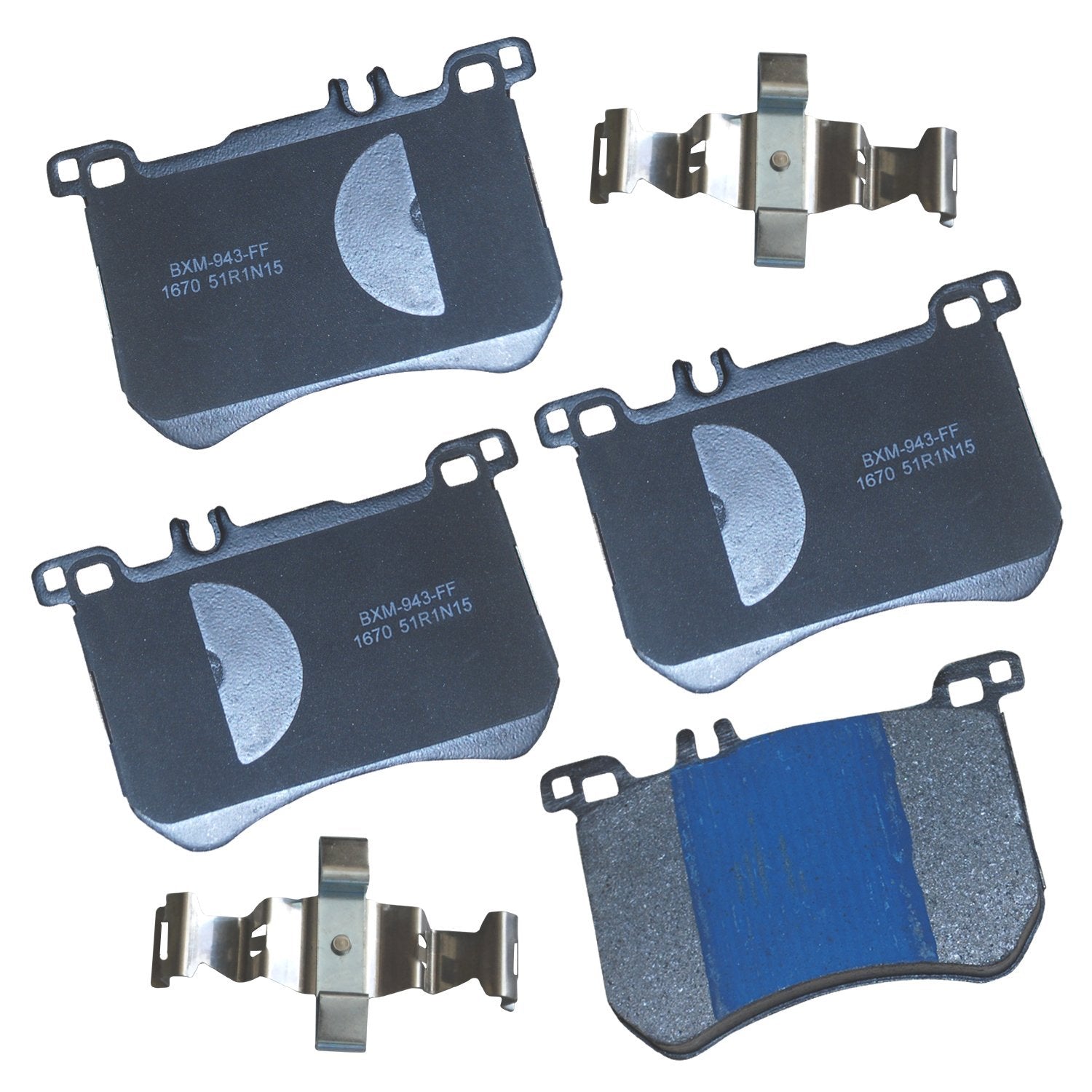 Bendix Premium Sbm1670 Semi-Metallic Front Brake Pads For Mercedes-Benz Sl400 2016-2015, Sl450 2020-2017, Sl500 2019-2013, Sl550