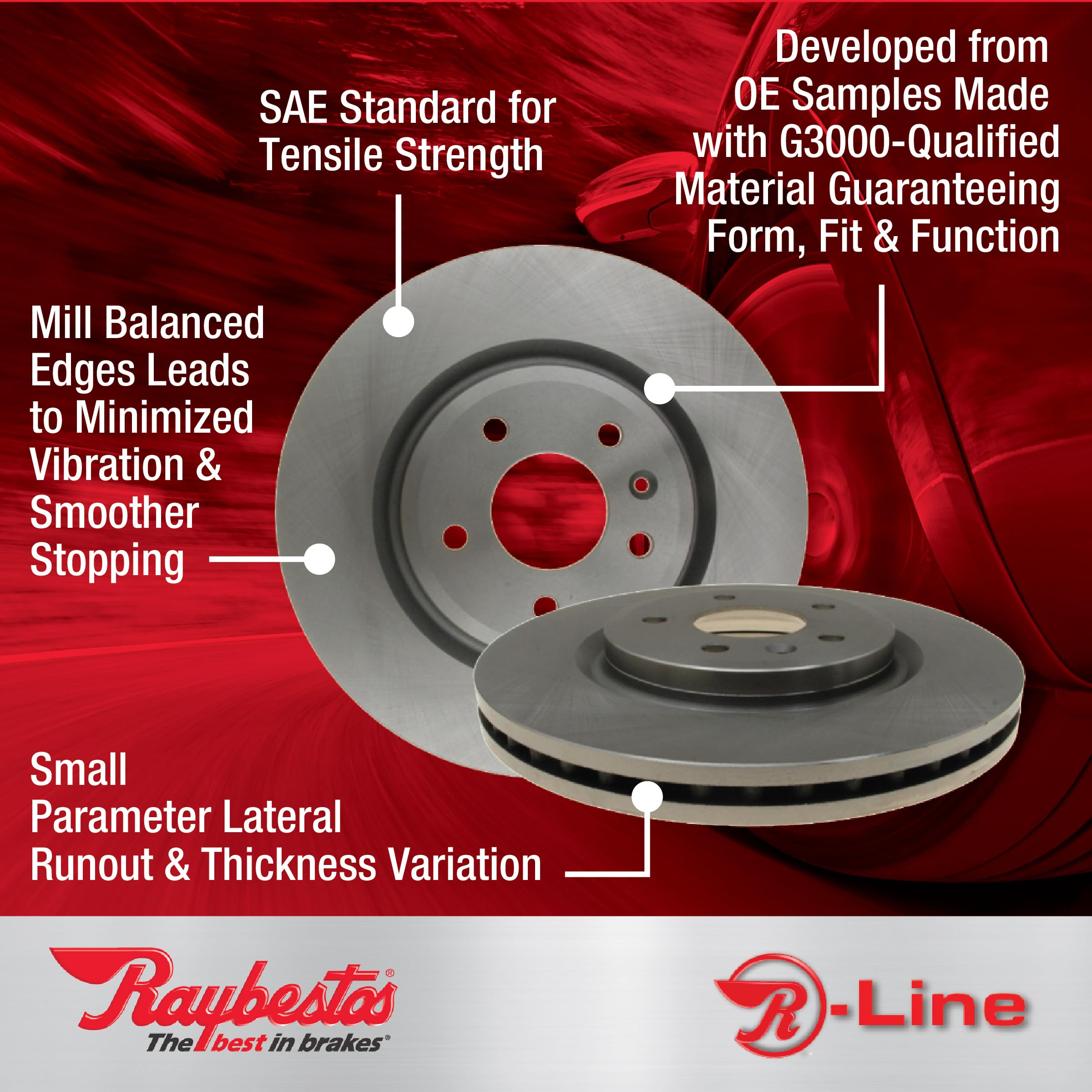 Raybestos 980159R Professional Grade Disc Brake Rotor, Silver, 11.65