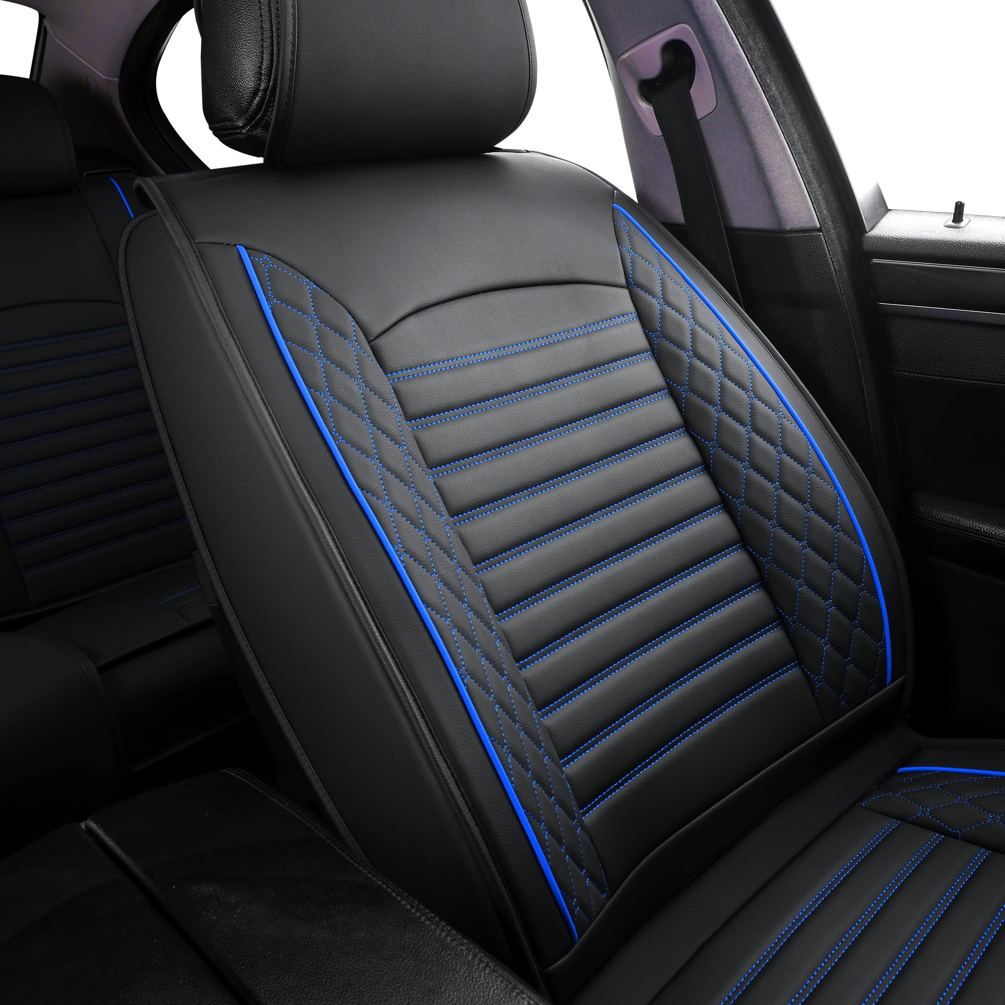 Vankerful Leather Seat Covers For Cars,Car Seat Covers Front Seats Only,Automotive Seat Covers For Trucks,Suv,Leatherette,Univer