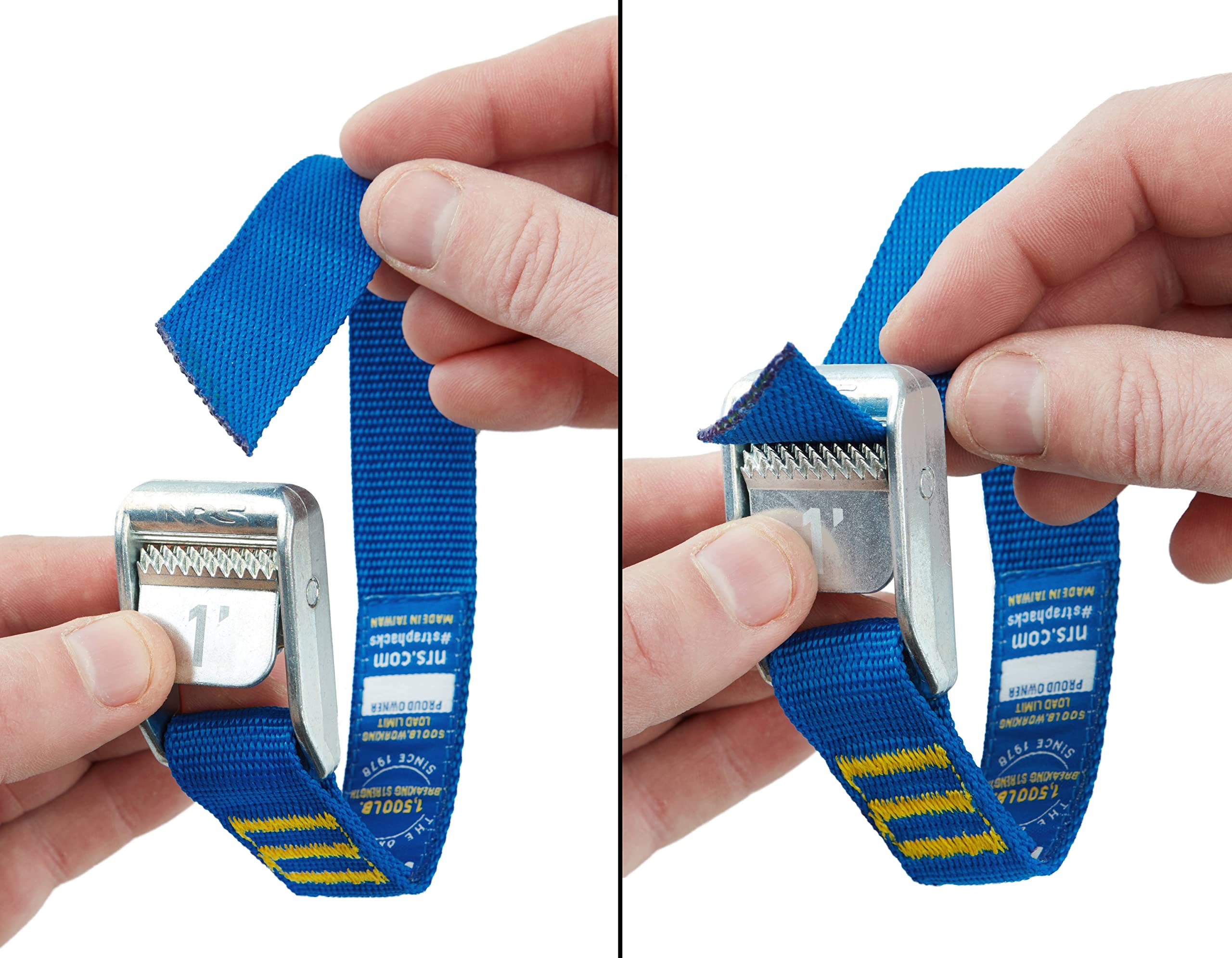 Nrs 1.5'' Heavy Duty Tie Down Strap 2 Pack - Iconic Blue 12Ft - Cargo Roof Rack Strap For Vehicle, Trailer, Outdoor