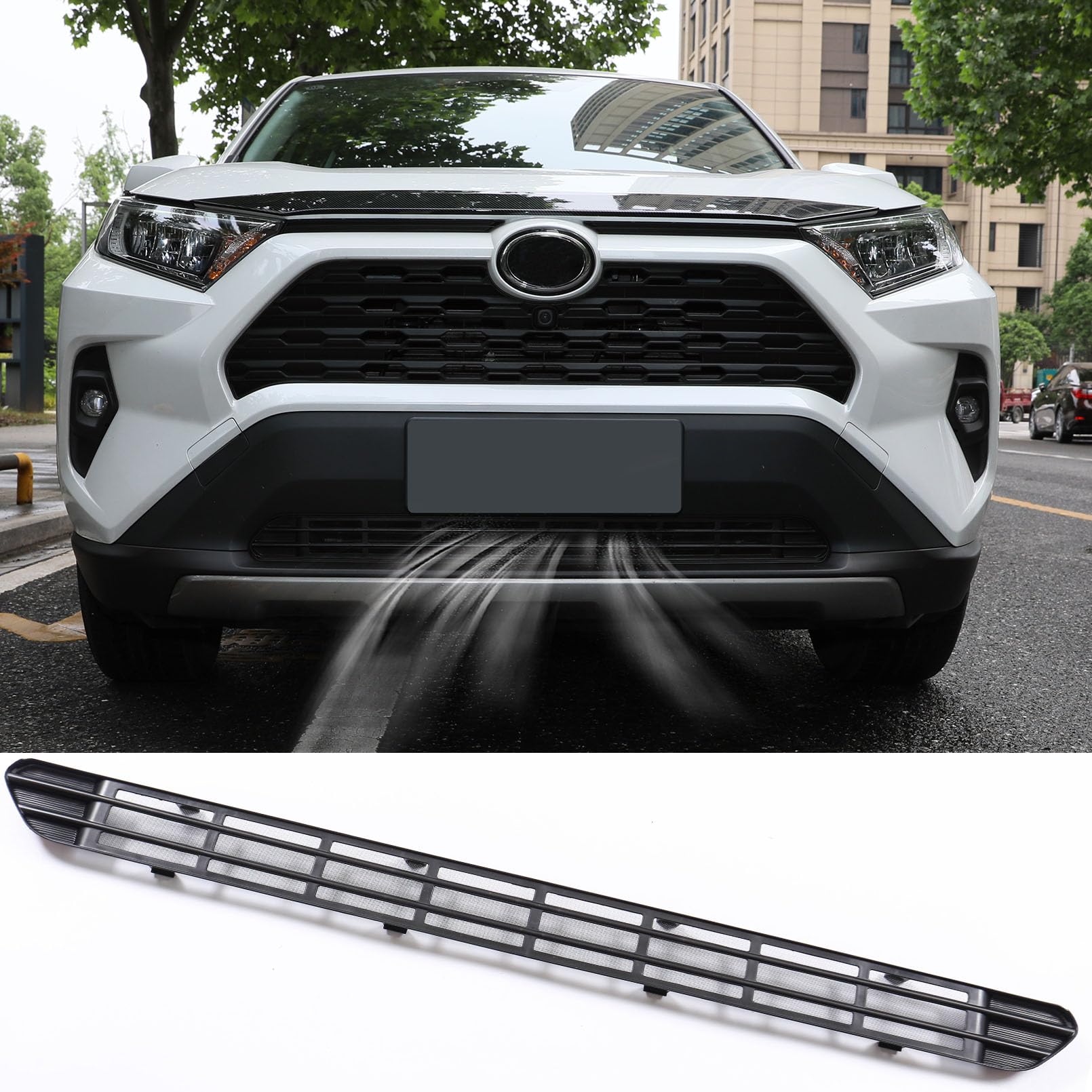 Birbenben Front Grill Mesh Insert Fit for Toyota RAV4 2019-2025 Accessories, Non- Adventure and TRD Off-Road Models, Air Vent Co