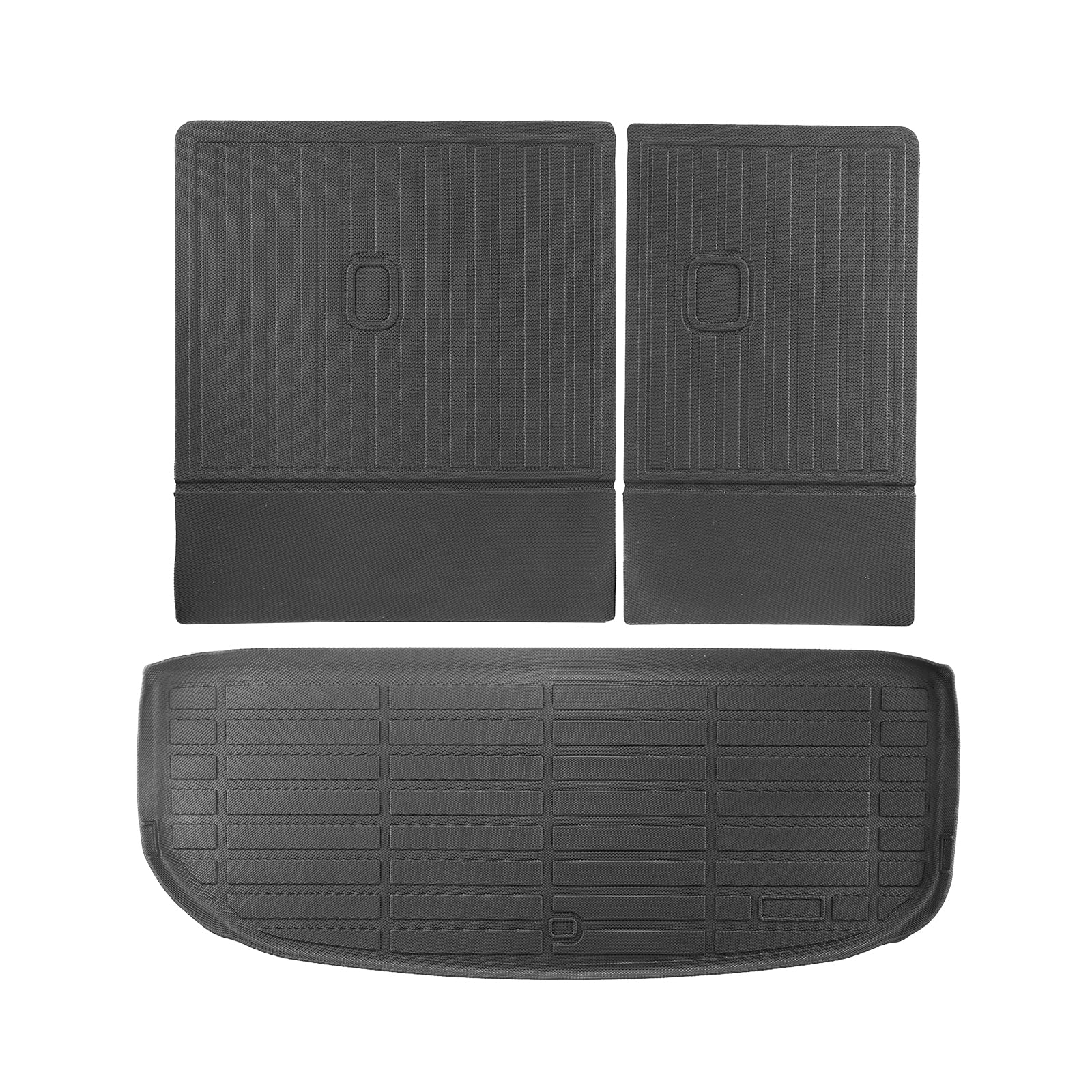 VEVOR Cargo Mats Compatible with Hyundai Palisade 2020-2024, Custom Fit TPE Cargo Liner Set for SUVs, Trunk and Rear Back Seat P
