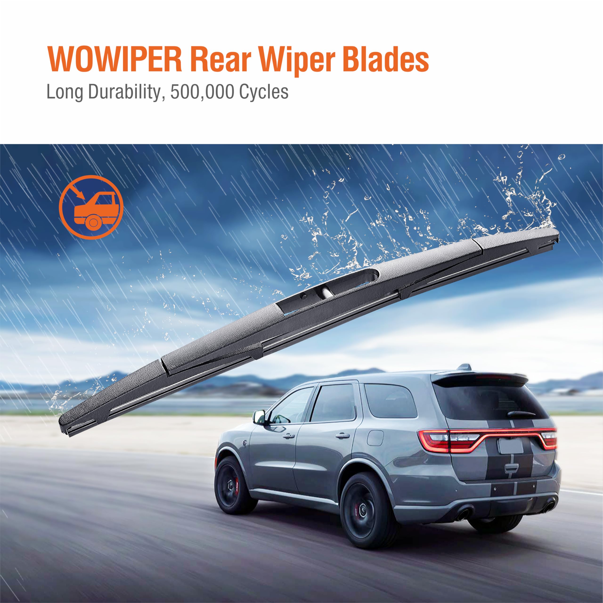 Wowiper 16 Inch (16-B) Rear Wiper Blade Replacement For Honda Odyssey 2022-2005 Insight 11-10 Passport 22-19 /Subaru Forester 05