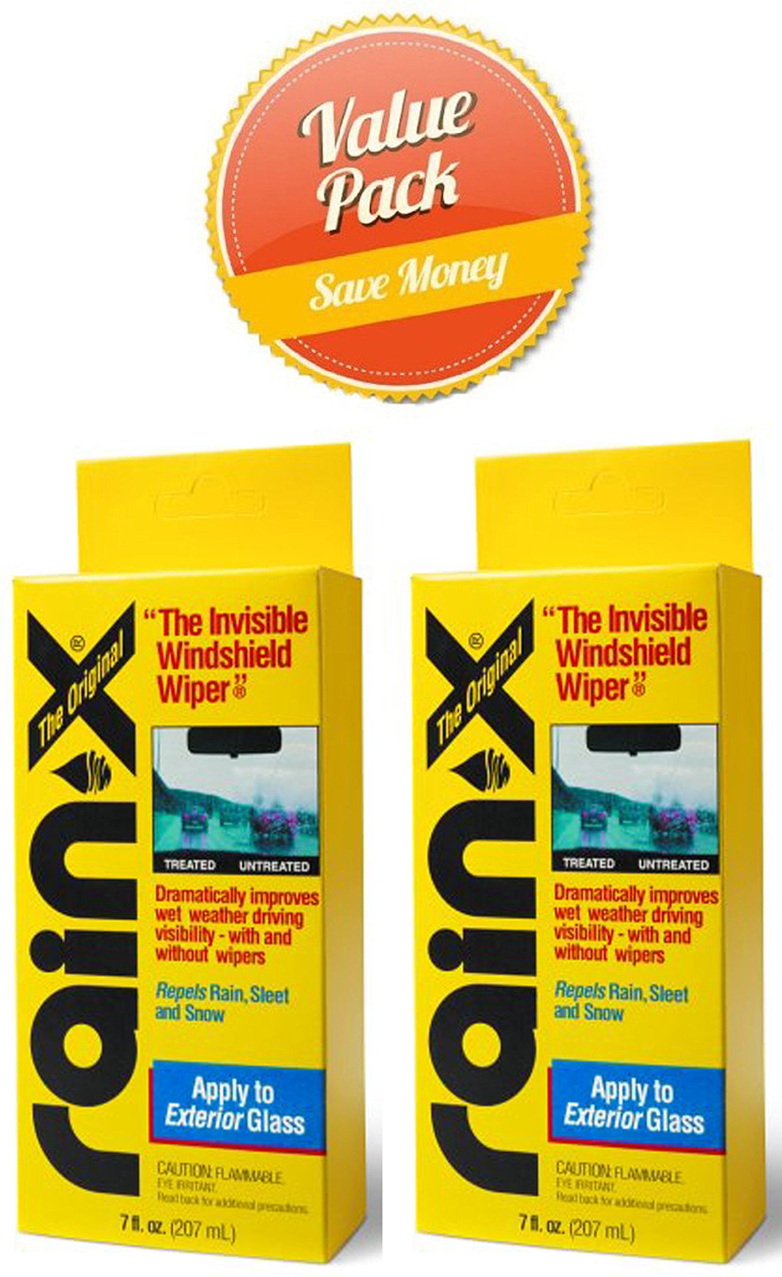 RainX 800002243 Glass Treatment 7 fl oz. 2 pack
