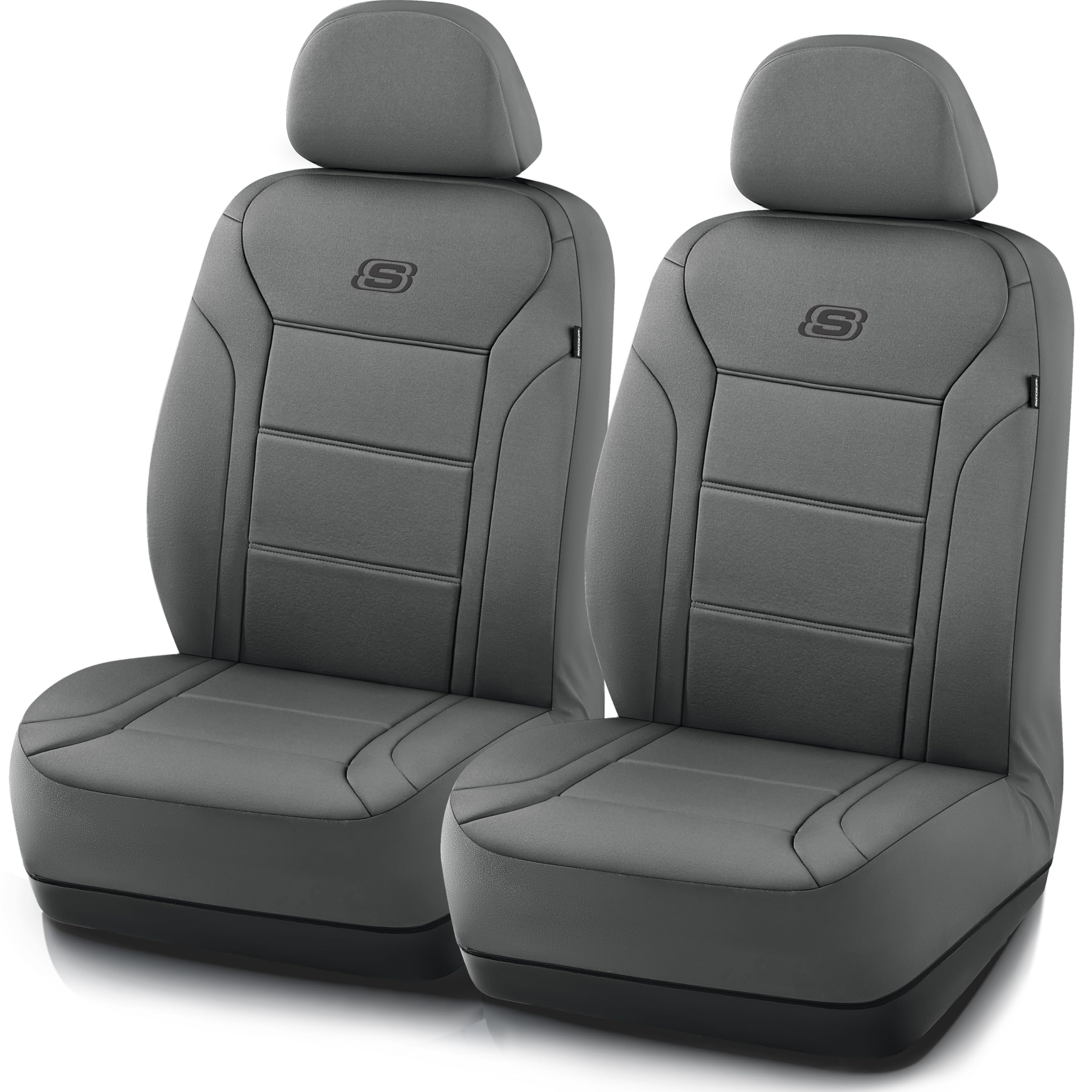 Skechers Memory Foam Car Seat Covers, Lycra Seat Covers Thick Memory Foam, FrontCar Seat Protector, Airbag Compatible, Automotiv