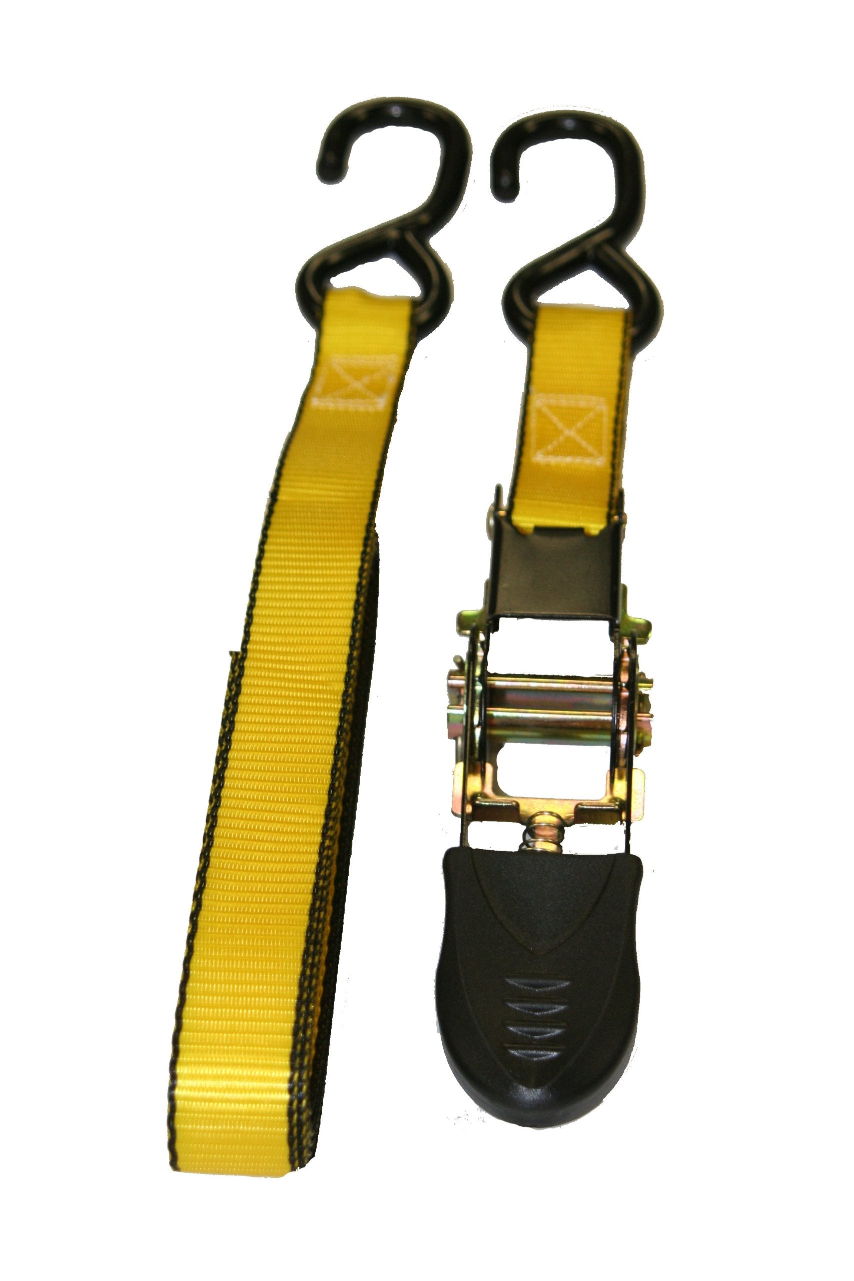 Everest Premium Ratchet Tie Down - 4 Pk - 1 In - 10 Ft - 300 Lbs Working Load - 900 Lbs Break Strength - Cambuckle Alternative -