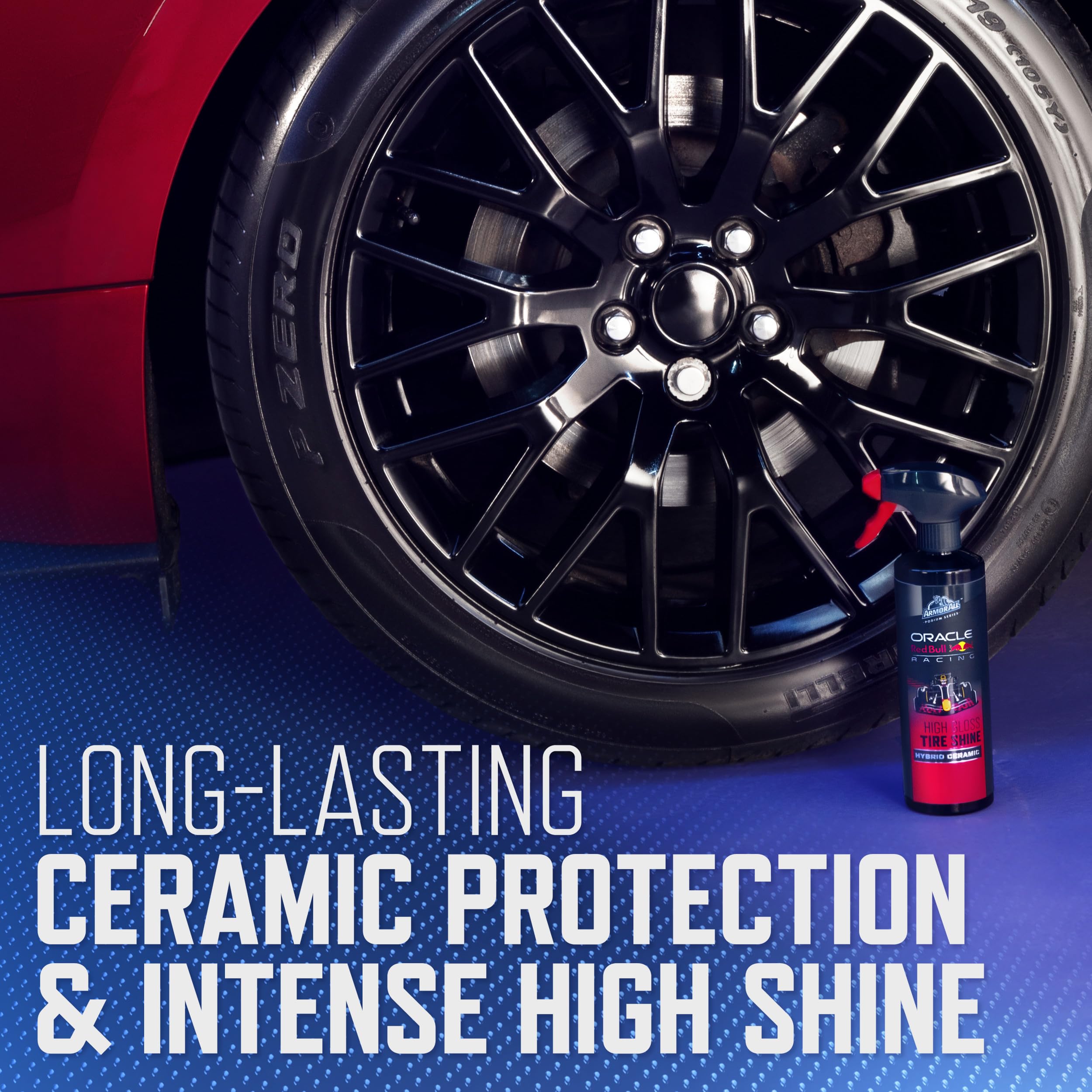Armor All Hybrid Ceramic Tire Shine Spray, 16 fl oz - High Gloss, Clear Finish, Long-Lasting, Developed with Oracle Red Bull Racing