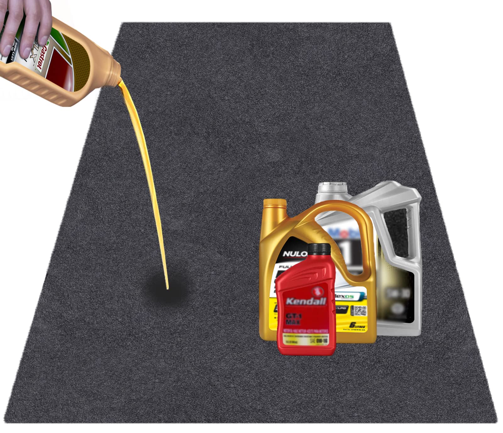 Jommie Chen Motorcycle Mat For Garage 36X72 Inches Garage Floor Mat Oil Absorbent Pad Rubber Backing Layer Oil Spill Mat Protect