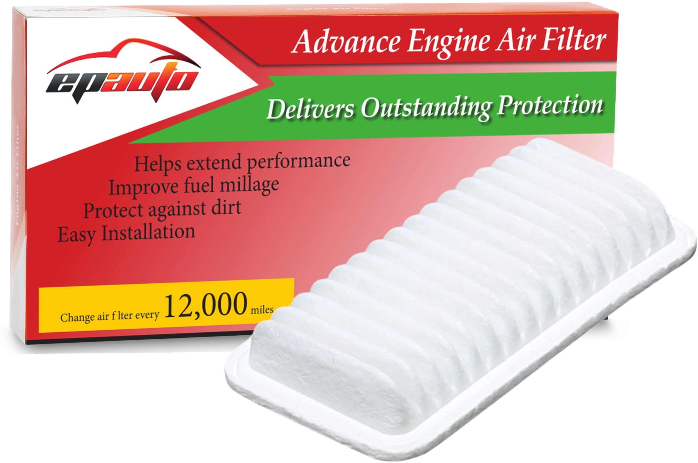 Epauto Gp482 (Ca9482) Replacement For Toyota/Scion/Subaru/Pontiac Panel Engine Air Filter For Corolla (2003-2008), Matrix (2003-