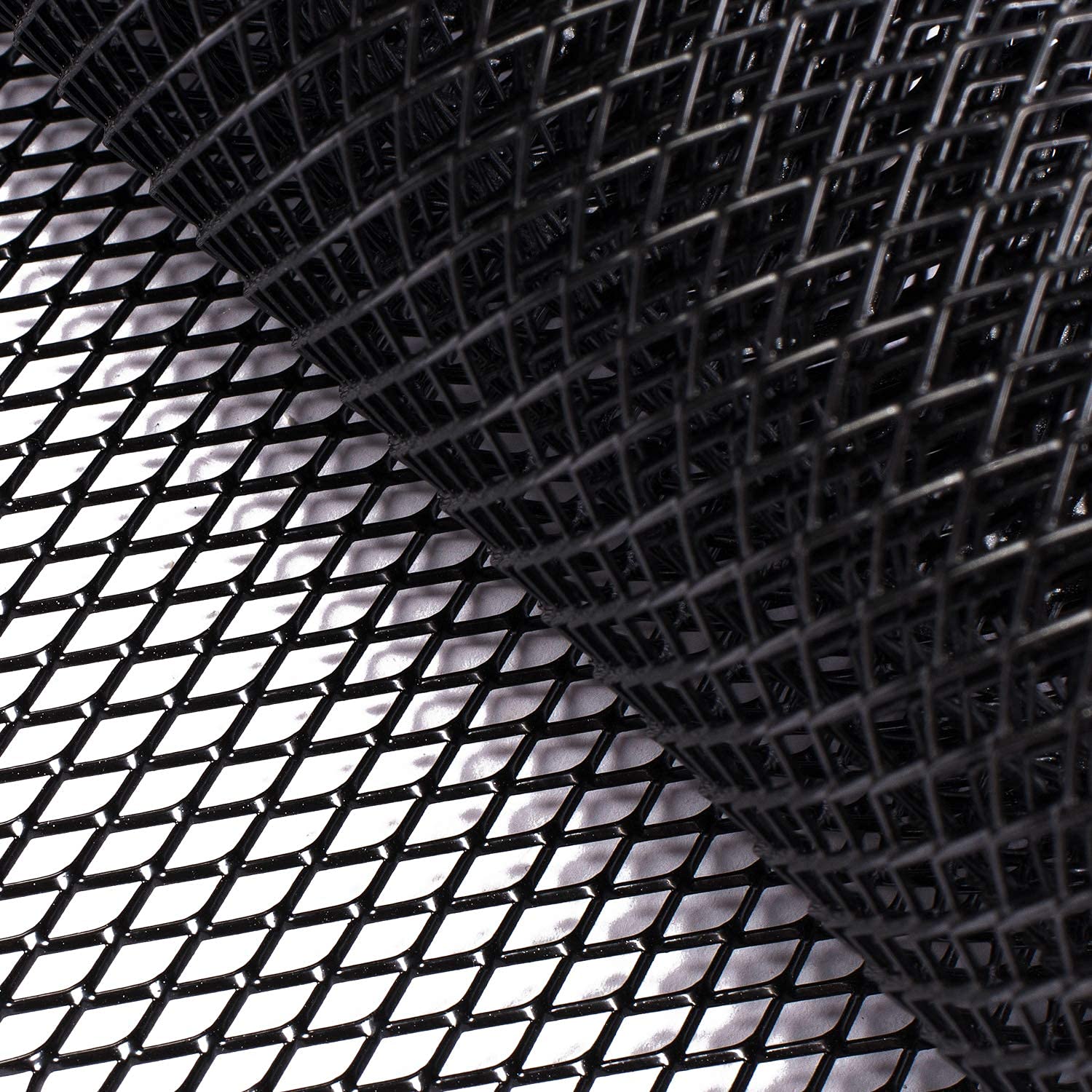 Aggauto Universal 40''X13'' Car Grill Mesh - 100X33Cm Aluminum Alloy Automotive Grille Insert Bumper 8X16Mm Rhombic Hole, One Of