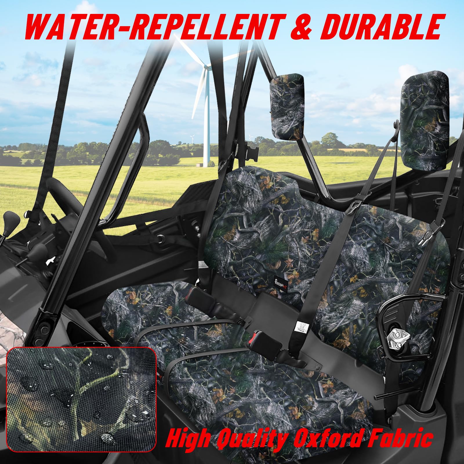 StarknightMT UTV Pioneer Seat Covers Compatible with 2016-2024 Pioneer 1000 1000-5(Front Seat),1000-6(Front and Rear Seat),Water