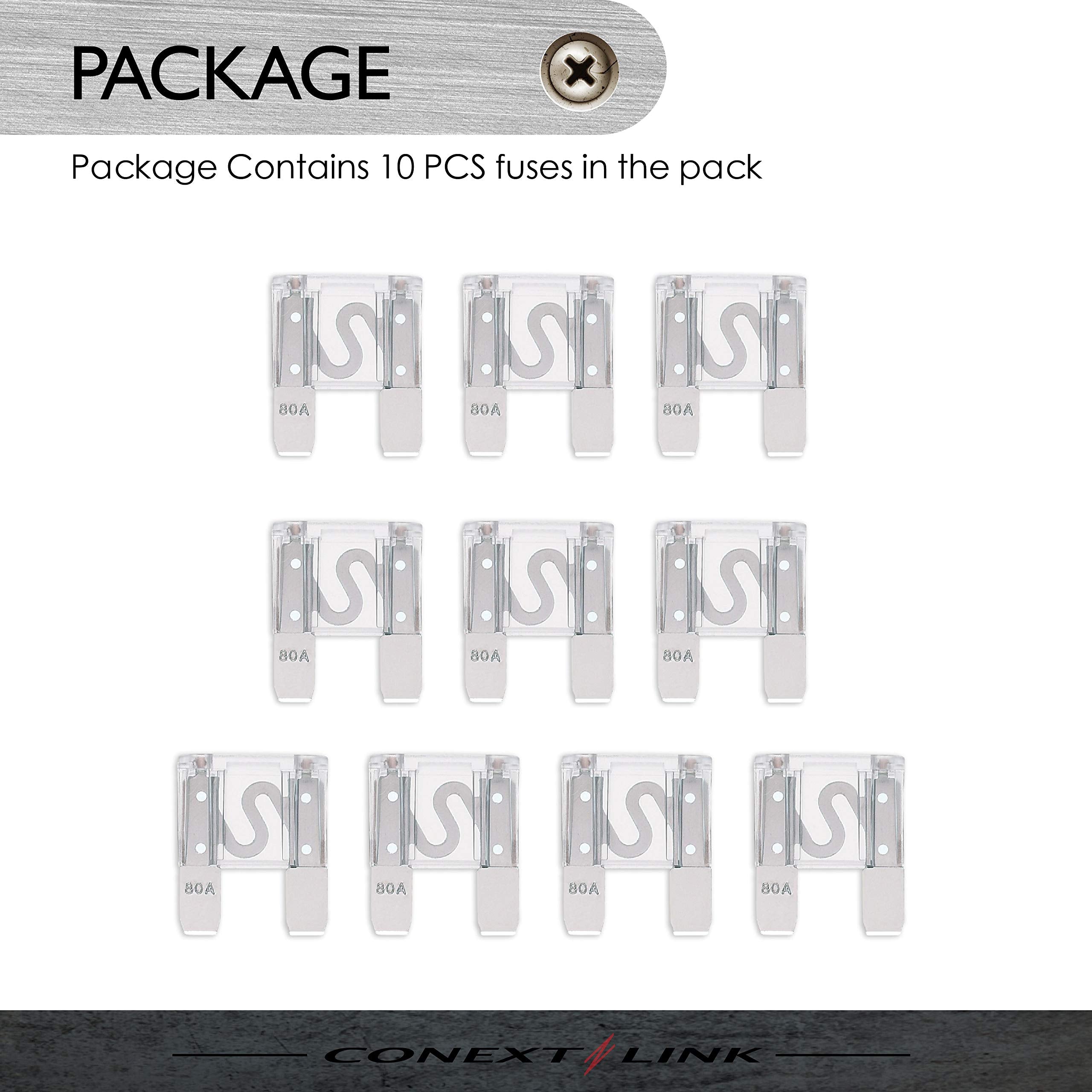 Conext Link Maxi80-10 Nickel 80 Amp Maxi Fuse 10 Pack (14296)