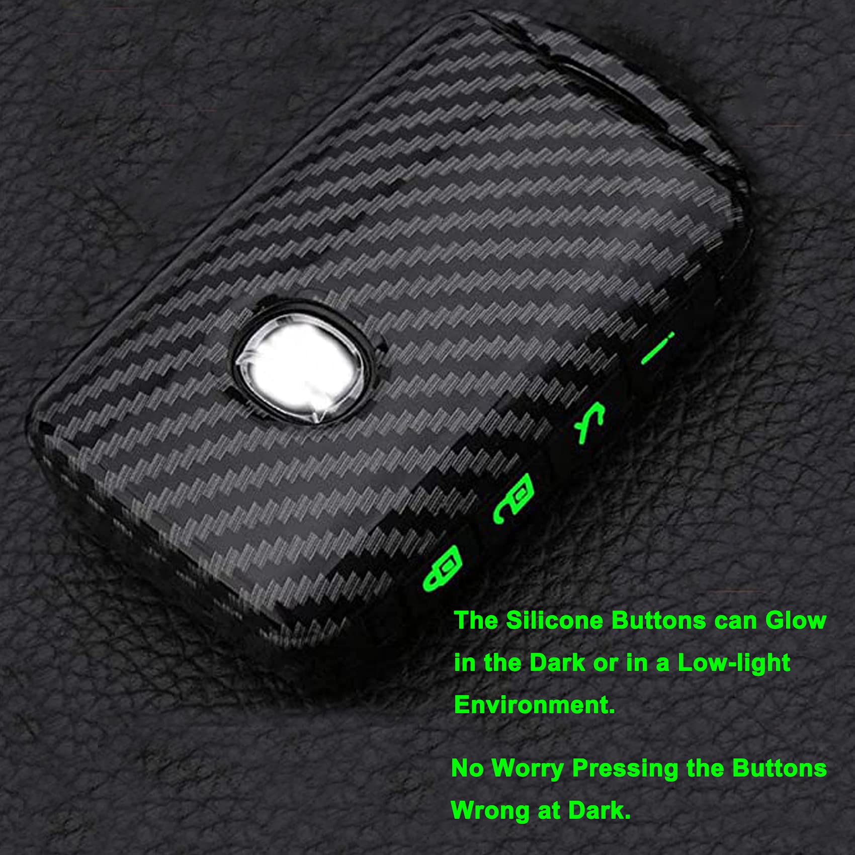 Key Fob Cover Case Fit For 2019-2021 Mazda 3, Mazda 3 Hatchback, Mazda Cx4 Cx5 Cx8 Cx9 Cx-30, Mazda 6 Wazske11D01 Keyless Entry Remote Case Holder Abs Carbon Fiber Pattern (Red)