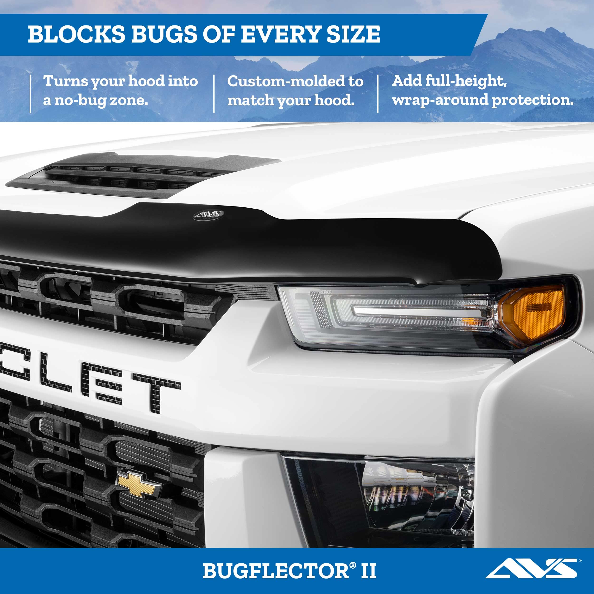 Auto Ventshade [AVS] Bugflector II Hood Shield/Protector | Fits 2022-2025 Nissan Frontier | High Profile Bug Deflector - 1 pc.,