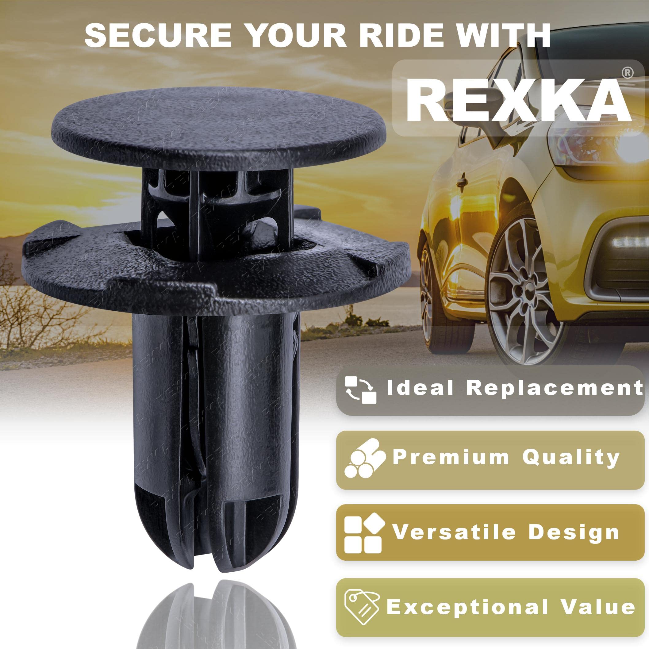 Rexka 51Pcs Fender Liner Push-Type Retainer Clip Fastener For Hyundai Kia 86595-2T500 Accent,Azera,Elantra,Equus,Genesis,Ioniq,K