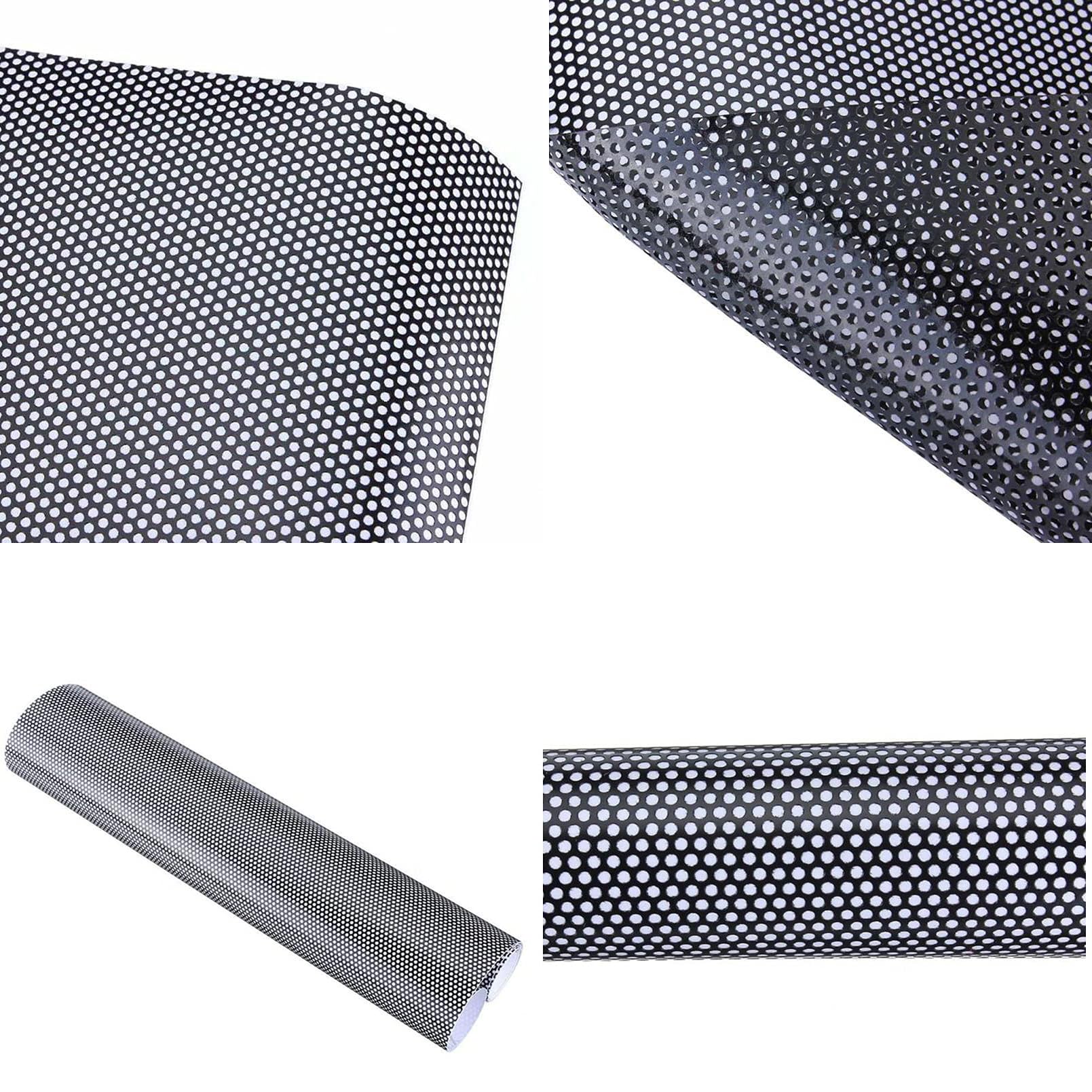 Vinyl Film One Way Vision Privacy Film Wrap Car/Home Window Film Sticker Decals Come Black Perforated (45Cm X 150Cm)