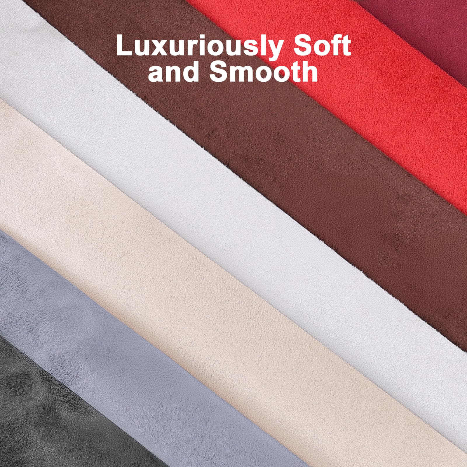 RadiantDecor Suede Fabric Wrap - Light Grey, 17x70 Inches, Self-Adhesive Microfiber for Car Interior & Home Decor, Model RDZZJPR1770QHS