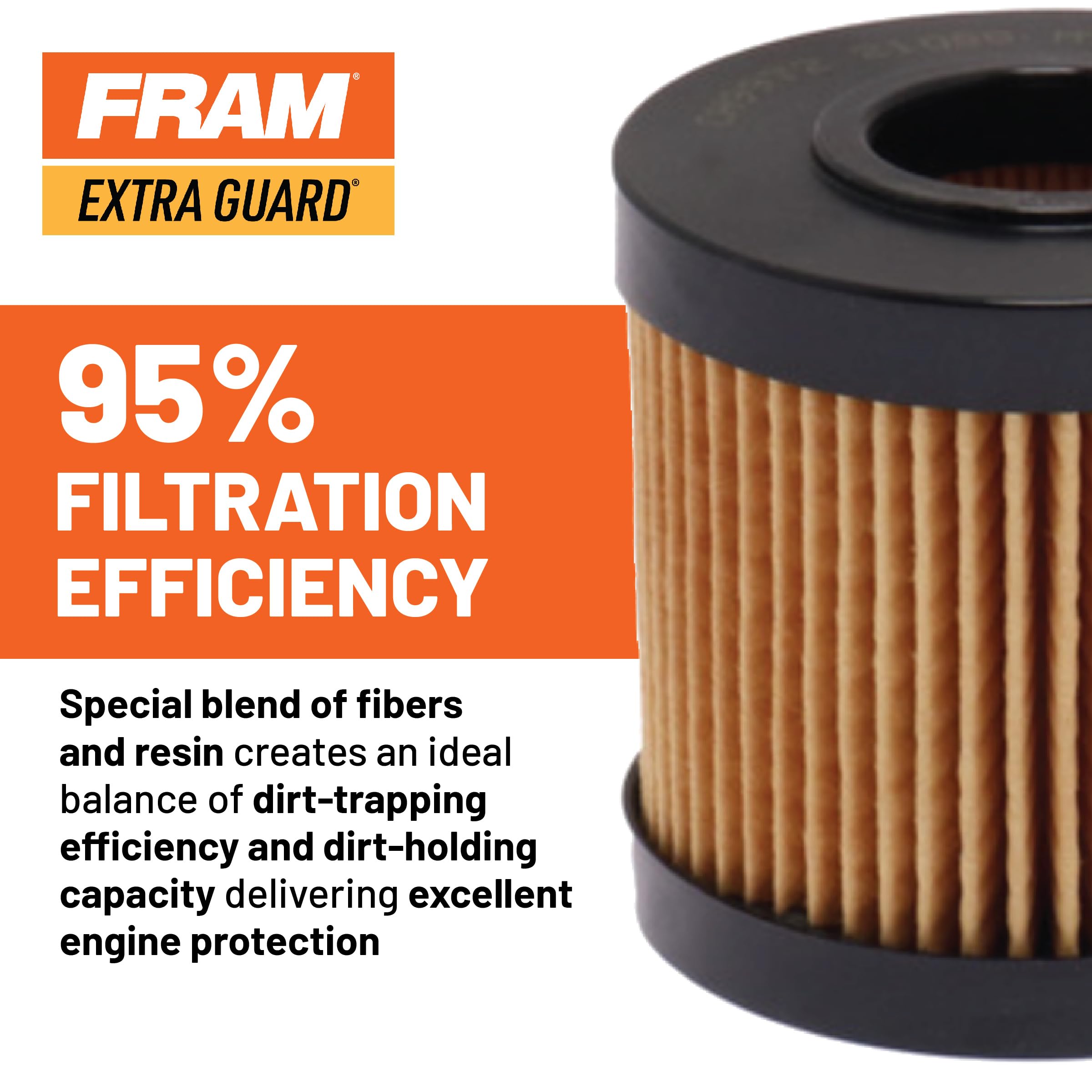 Fram Extra Guard Ch9018, 10K Mile Change Automotive Replacement Interval Cartridge Engine Oil Filter For Select Vehicle Models