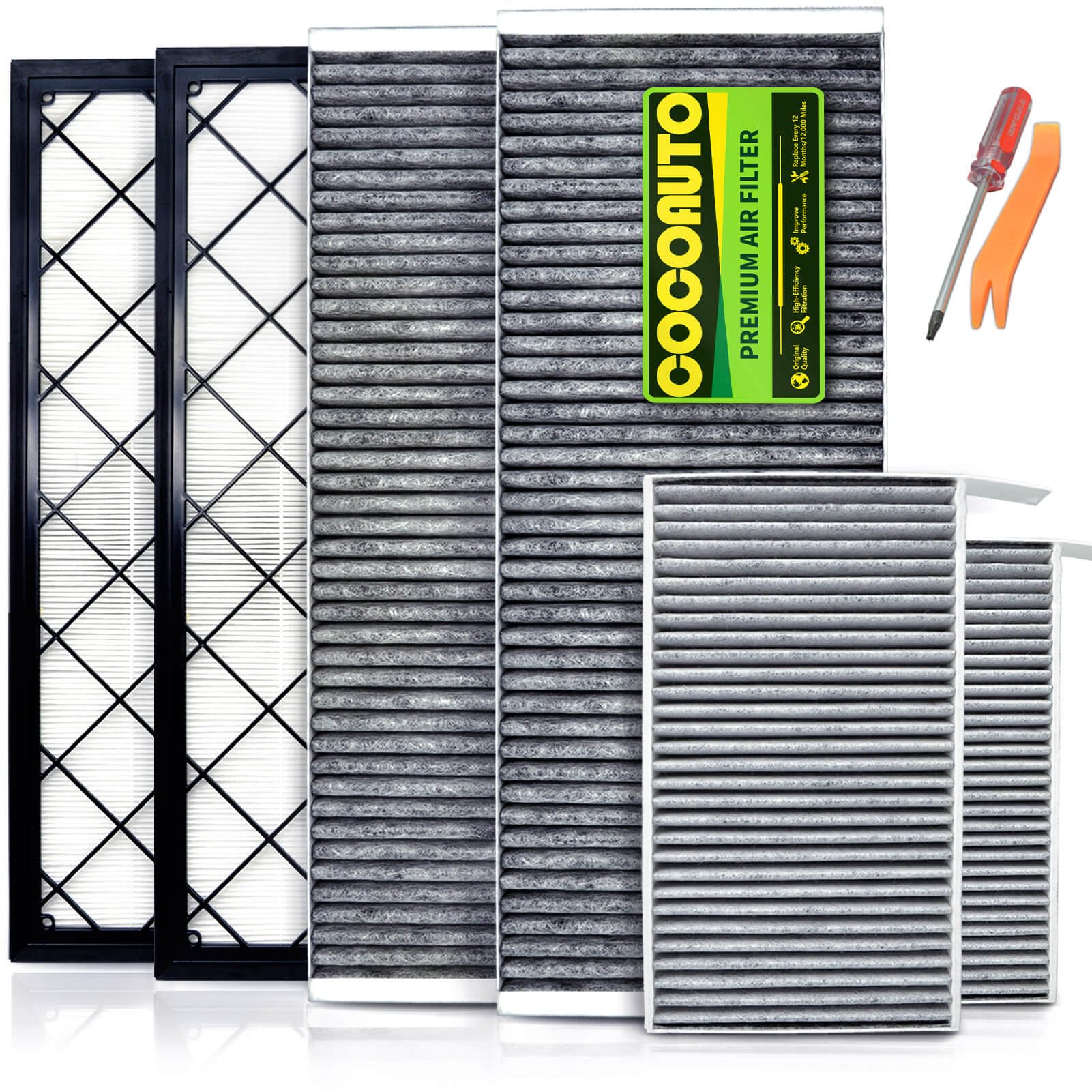 COCOAUTO HEPA Air Intake Filter and Cabin Air Filter for Model Y (2020-2025), Oem Quality, Designed for biochemical defence, Eas