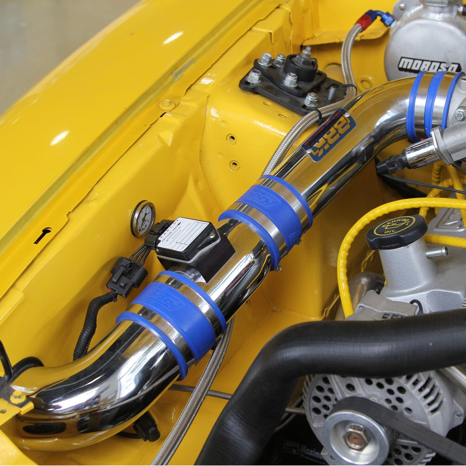 Bbk 1557 Cold Air Intake System - Power Plus Series Performance Kit For Ford Mustang 5.0L - Fenderwell Style - Chrome Finish