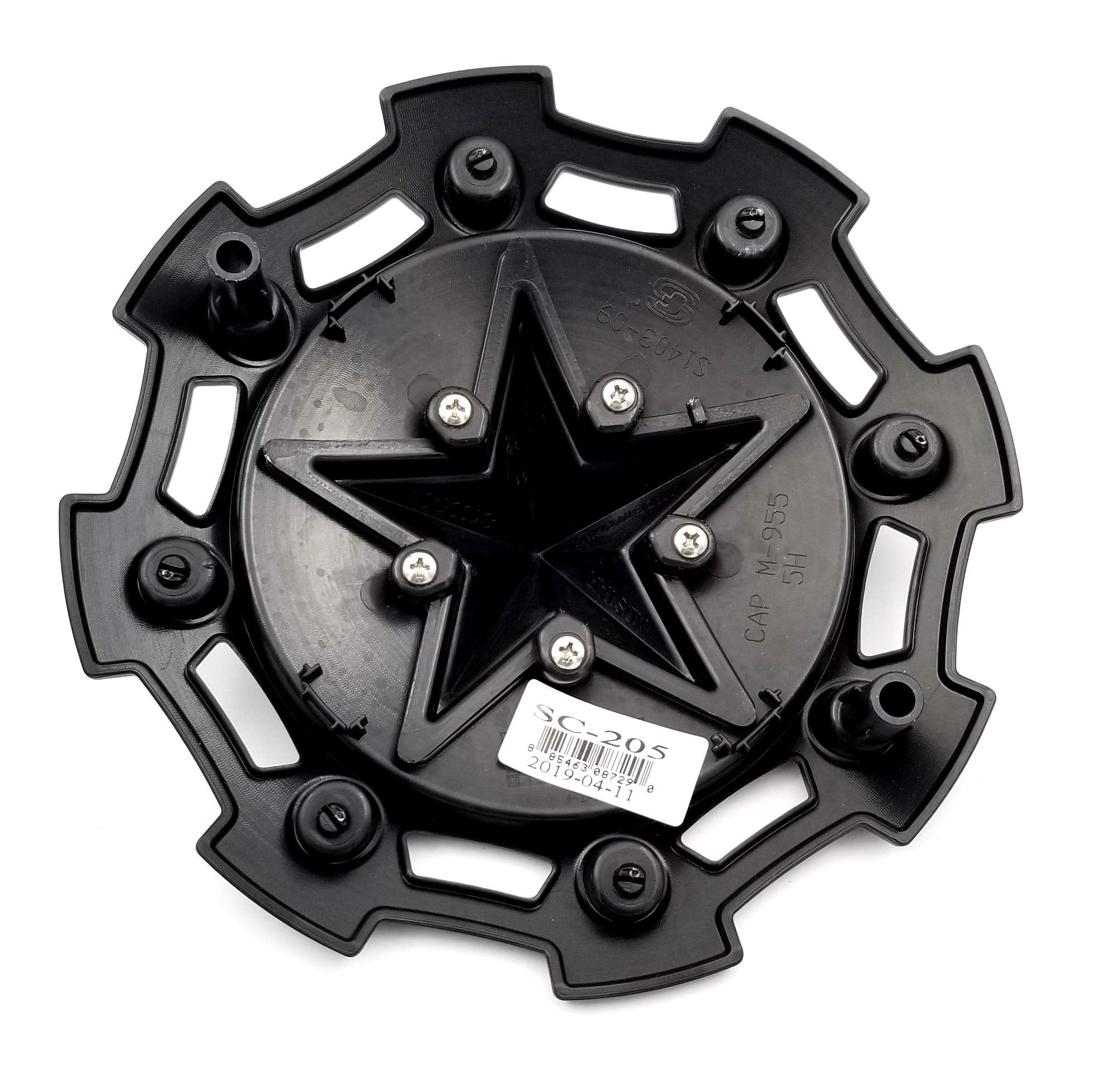 XD SERIES KMC XD Series Rockstar 2 Center Cap SC-205 S1403-09 Black on Black 5/6 Lug