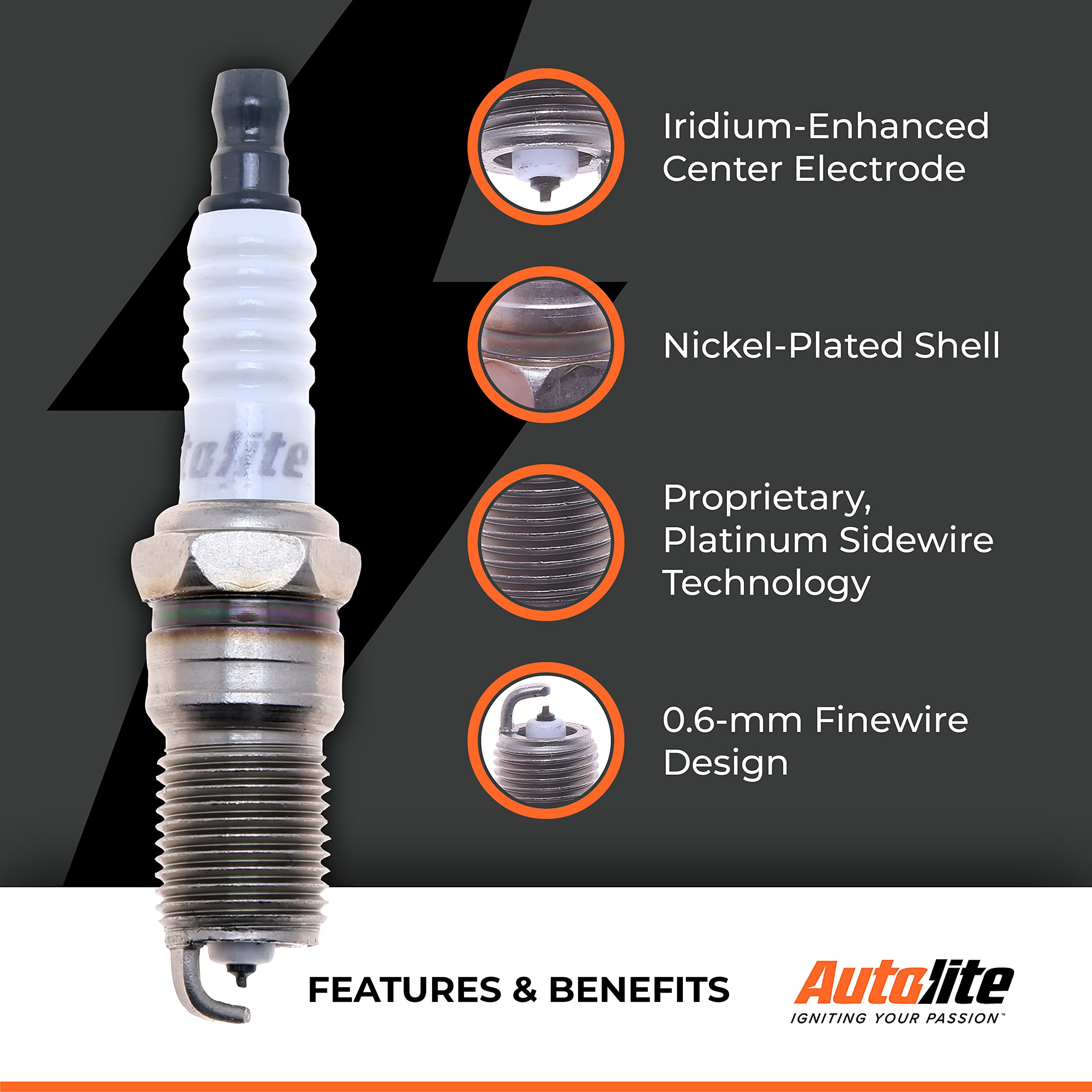 Autolite Iridium Xp Automotive Replacement Spark Plugs, Xp666 (4 Pack)