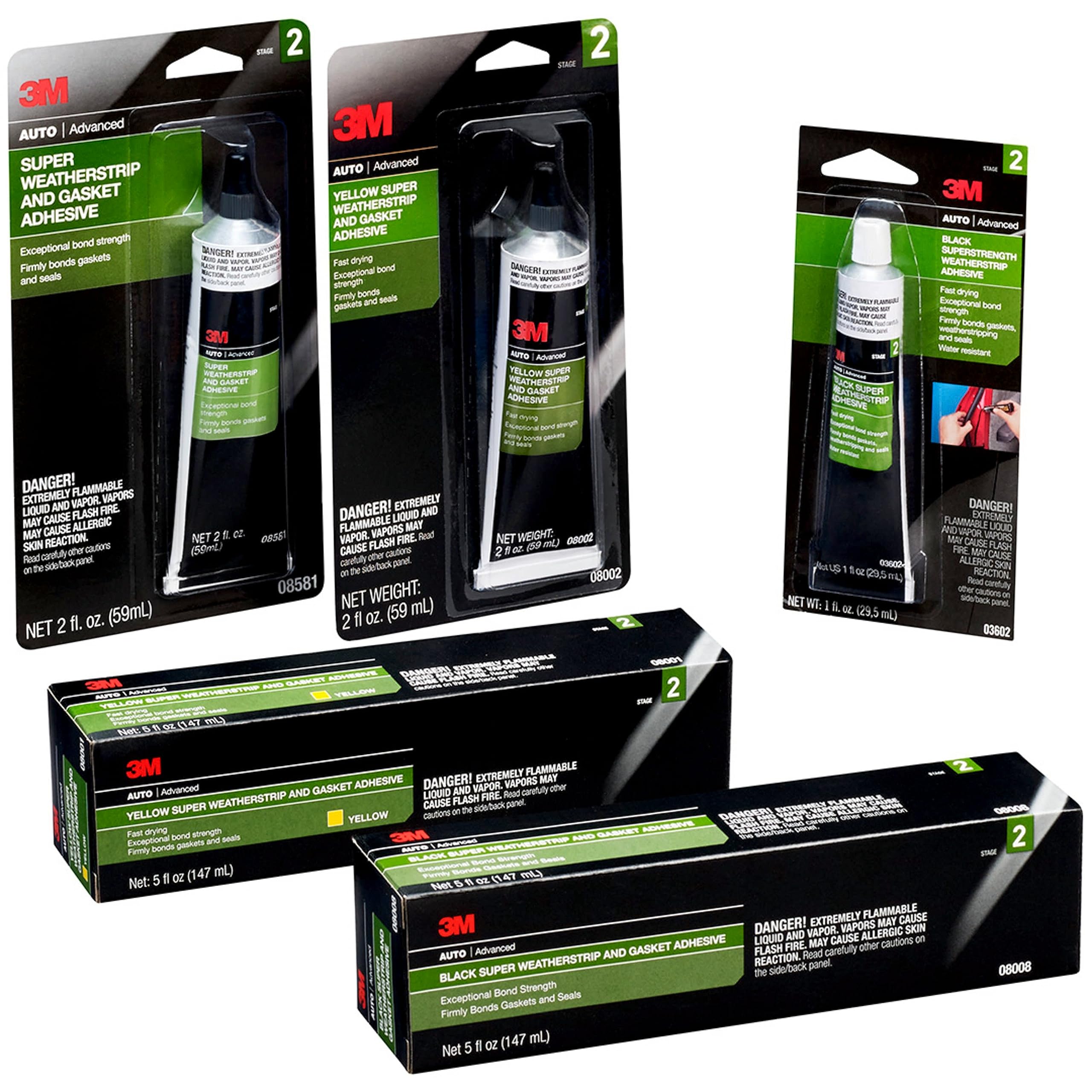 3M Super Weatherstrip And Gasket Adhesive, 5 Fl Oz., Forms Flexible, Waterproof Bond That Resists Vibration, Resists Oils, Solve