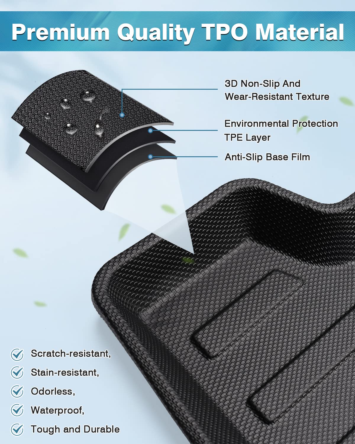 Mixsuper Custom Fit Cargo Liner for 2019-2025 Cadillac XT4 All Weather Trunk Liner Rear Cargo Mat Anti-Slip Durable Black