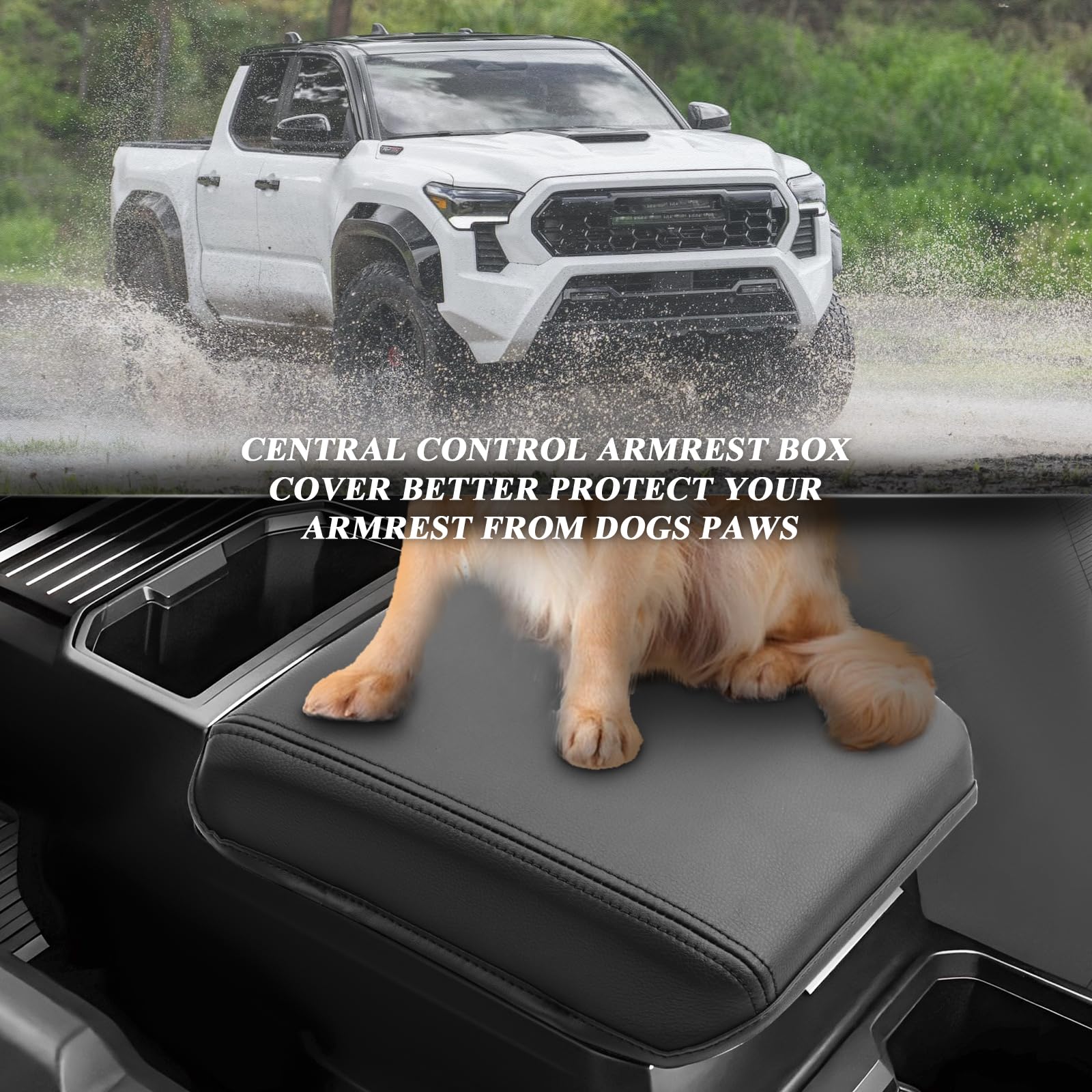 Bibibo For 2024 2025 Toyota Tacoma Center Console Cover Armrest 2024 2025 Toyota Tacoma Sr /Sr5/Trd Prerunner/Limited/Trailhunte