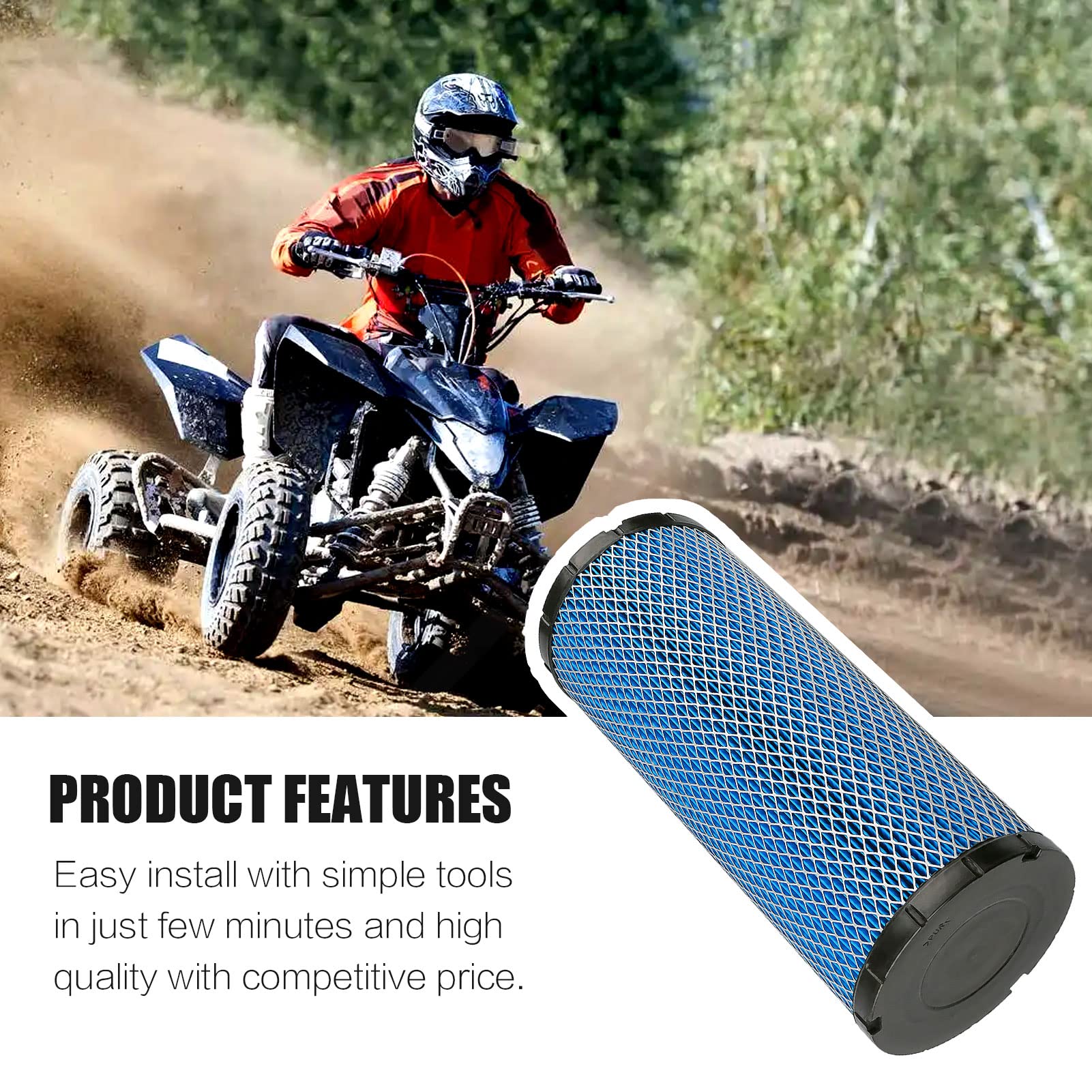 7082115 7081937 Air Filter Replacement For Polaris General 1000 4 1000 EPS RZR 900 EPS ACE 900 RZR 4 900 EPS RZR S 1000 EPS 7081