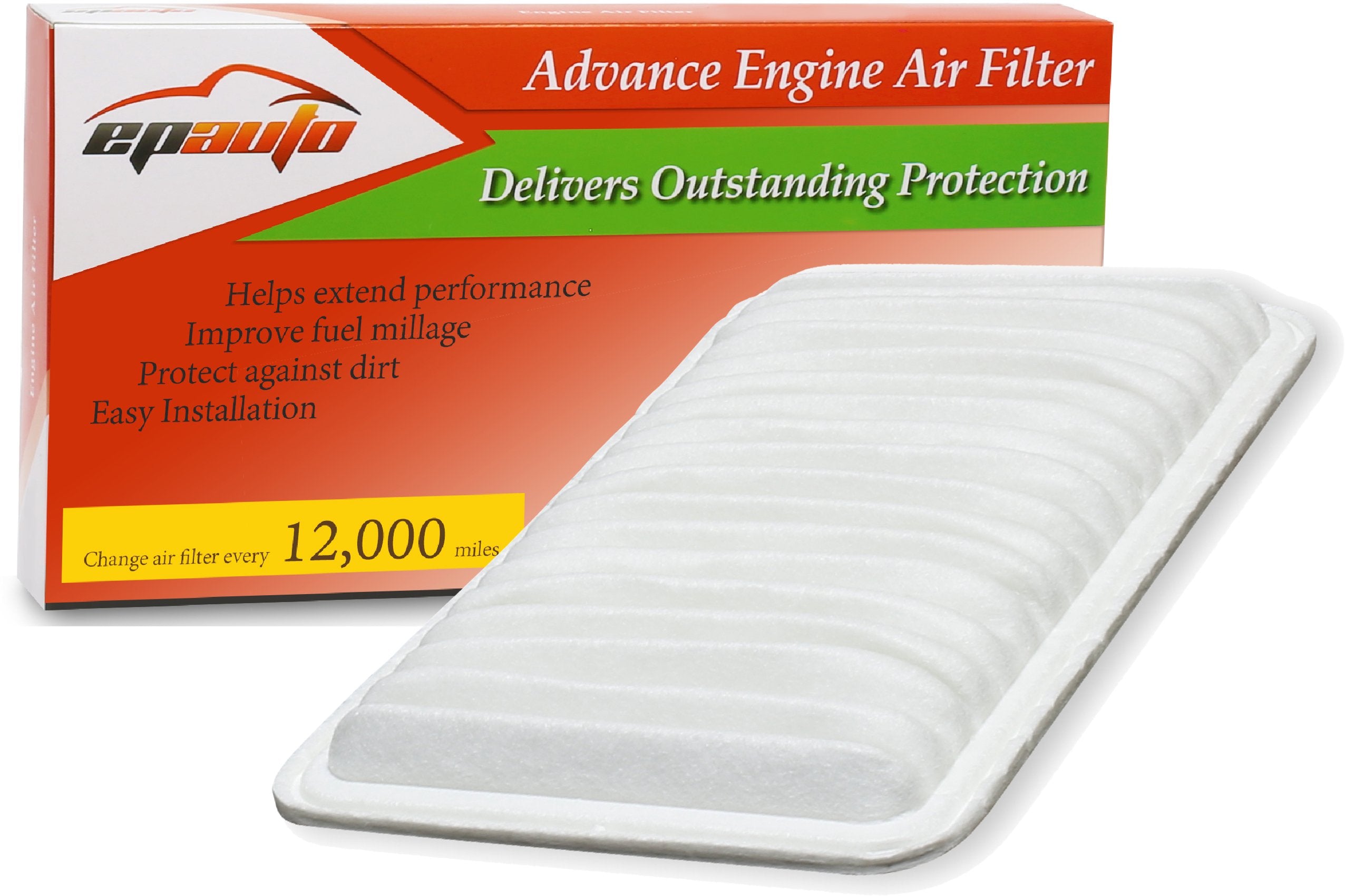 Epauto Gp360 (Ca9360) Replacement For Toyota/Lexus Rigid Panel Engine Air Filter