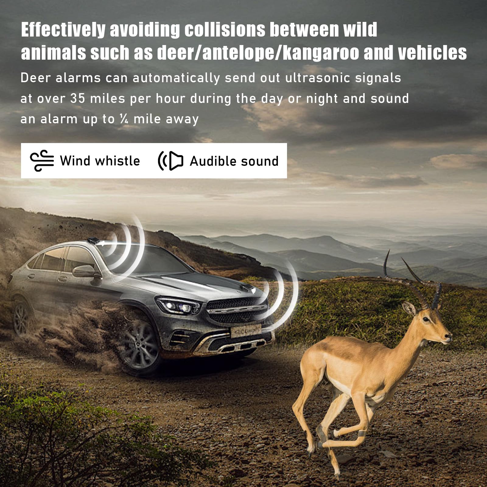 Ohleats 8Pcs Deer Whistles For Car, Automotive Save A Deer Whistles To Avoid Collisions, Vehicle Deer Warning Devices Horn Senso