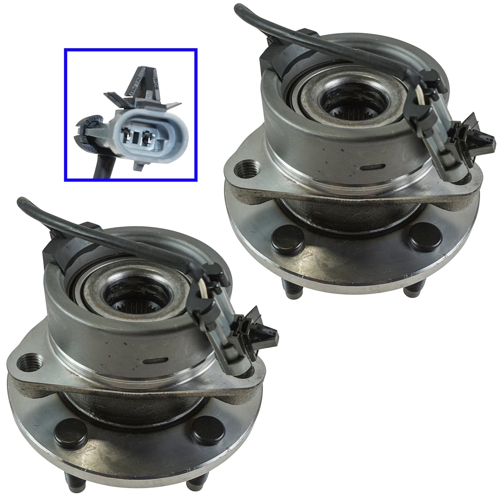Trq Front Wheel Hub Bearings Assembly Set Compatible With 2005-2010 Chevrolet Cobalt 2006-2011 Hhr 2007-2009 Pontiac G5 2003-200