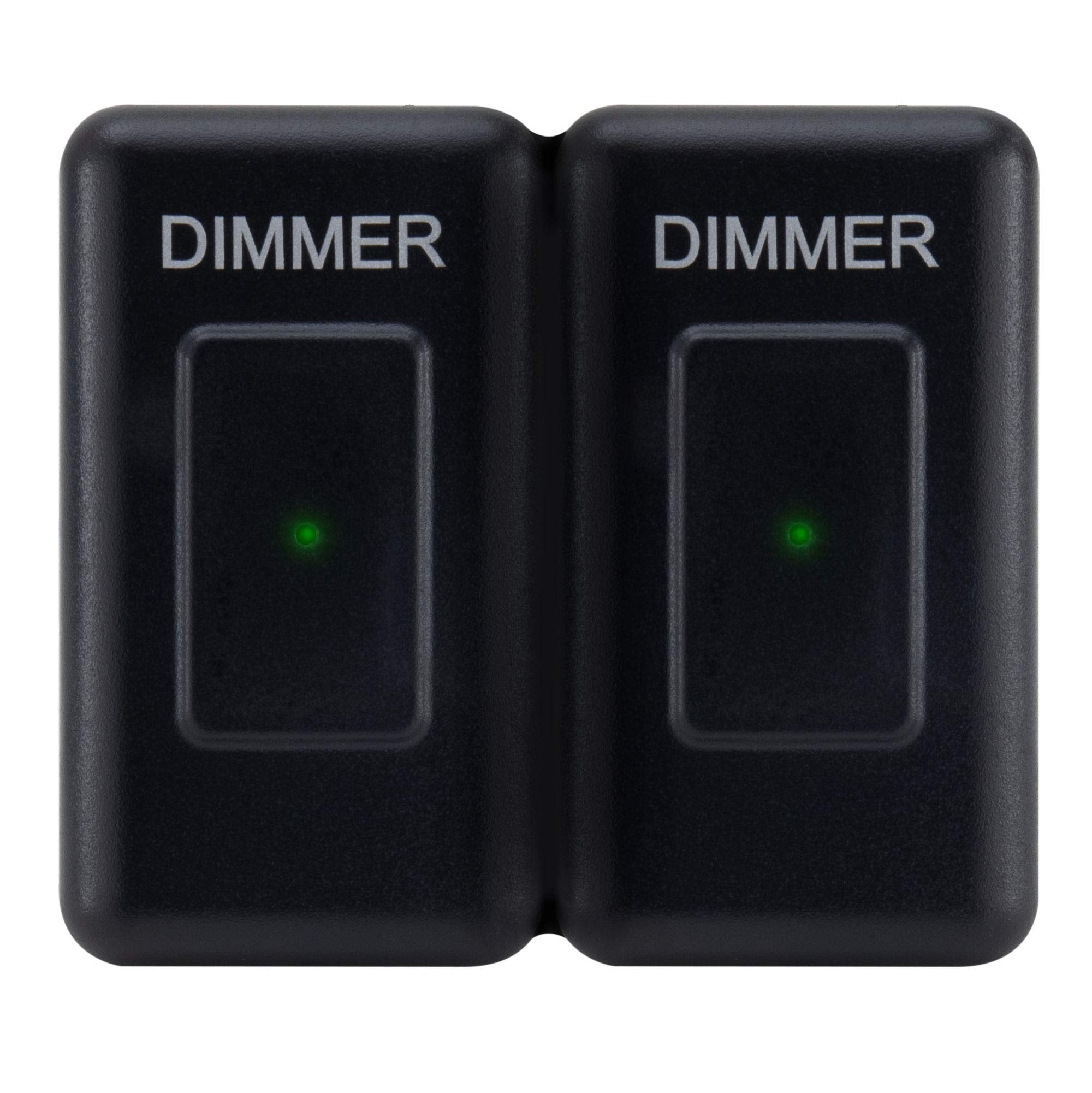 RecPro RV 12V Touch Dimmer Switch - Compatible with LED & Incandescent Bulbs, Double Size, Black, Model RP-4066
