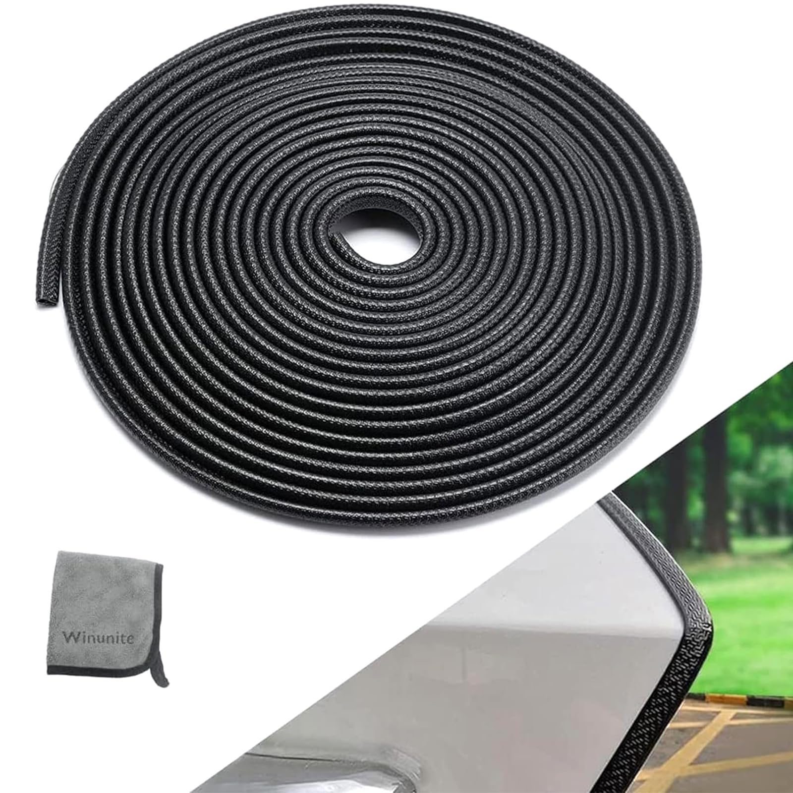 Winunite 65.6Ft(20M) Car Door Protector Edge Guards Car Door Edge Guards, Universal Fit, Ultra Long, No Glue, U Shape, Fade-Resi