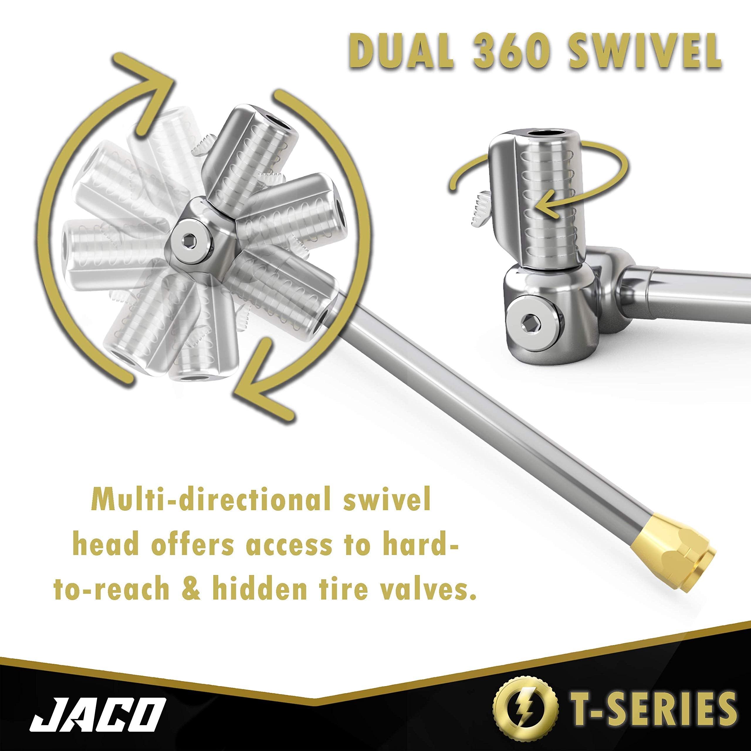 JACO Superior Products T-Series Air Chuck - 1/4" F-NPT Open Flow Tire Inflator