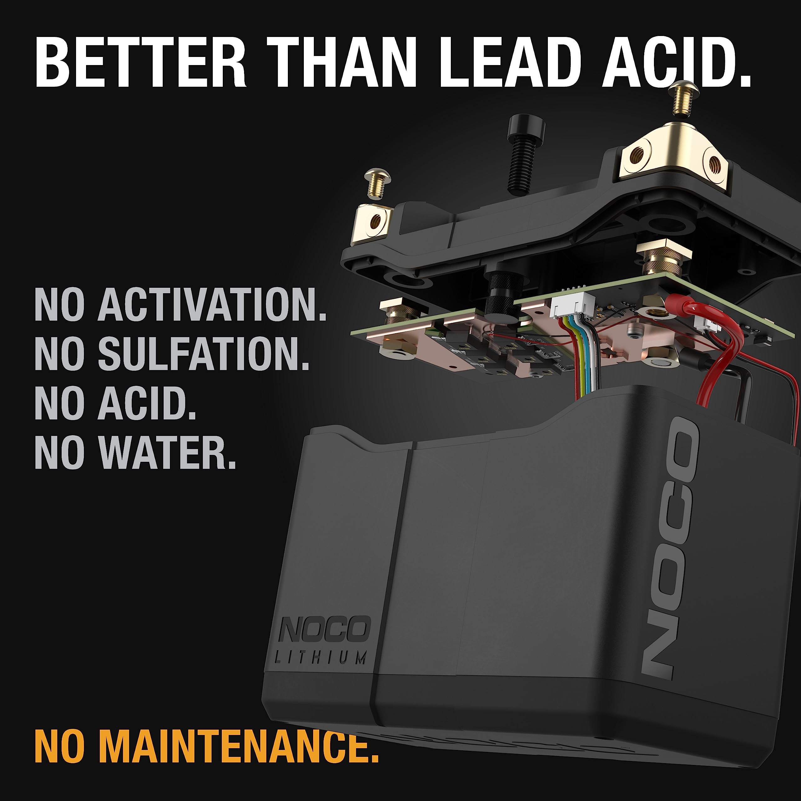 NOCO NLP20 Lithium Motorcycle Battery, 12V 7Ah, Black, Engineered Plastic, Ideal for ATV, UTV, Jet Ski, Lawn Mower, and More