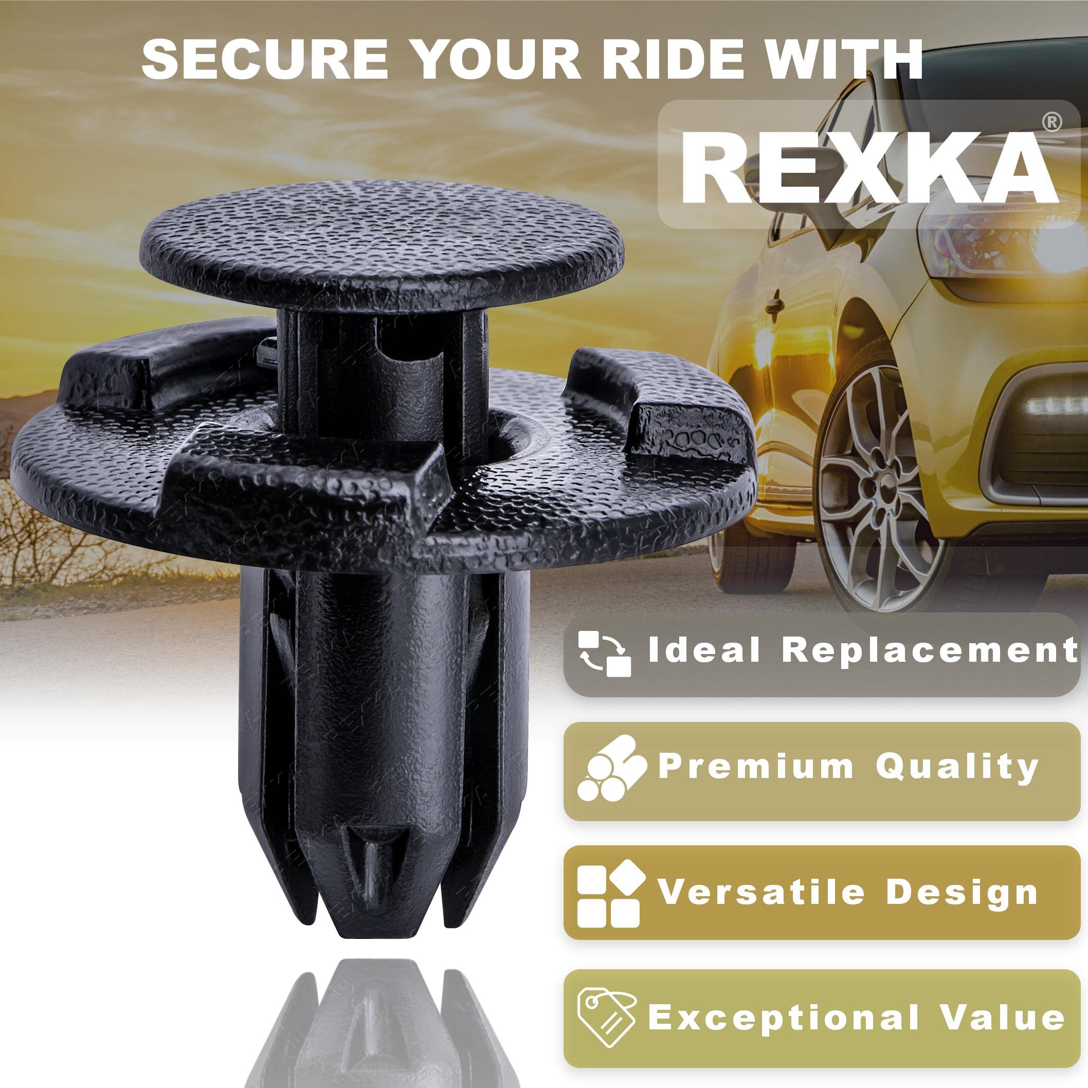 Rexka 30pcs Fender Liner Cowl Grille Bumper Under Cover Clip Push-Type Retainer Compatible with Nissan Infiniti 01553-05933 0155