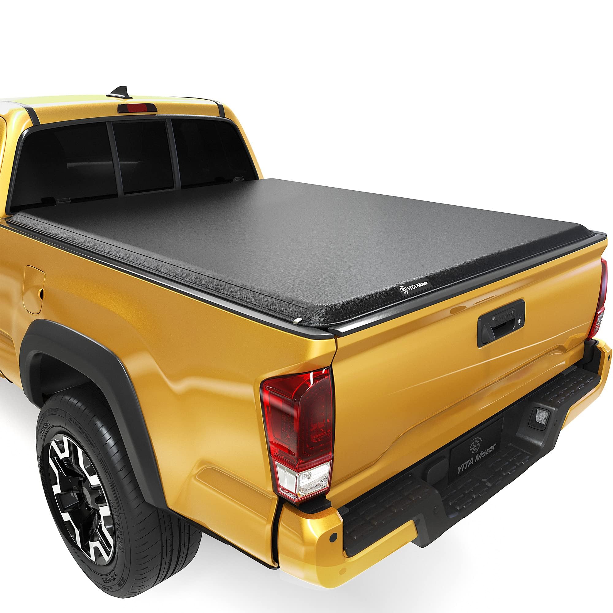 Yitamotor Soft Roll Up Truck Bed Tonneau Cover Compatible With 2016-2023 Toyota Tacoma (Excl. Trail Edition), Fleetside 6 Ft Bed