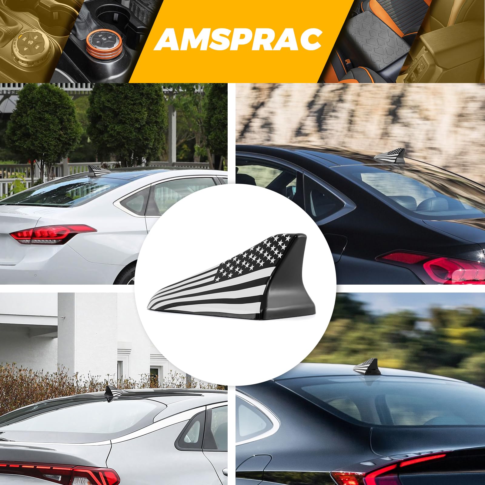 Amsprac Shark Fin Antenna Cover,Antenna Base Fit For Kia Optima 2014-2020,Hyundai Sonata 2015-2019,Genesis Sedan G80 2015-2017,G
