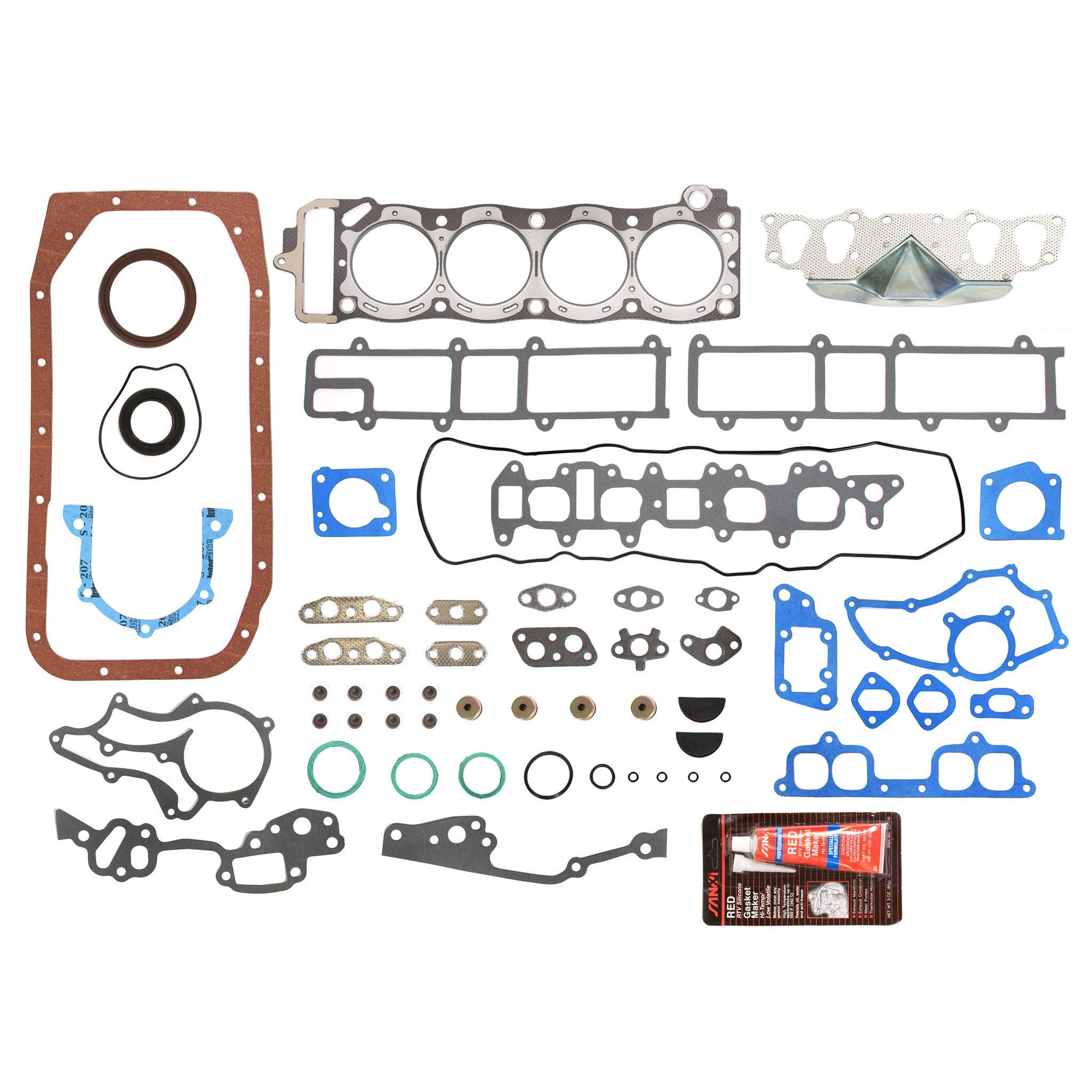Evergreen Engine Rebuild Kit for 85-95 Toyota 2.4L SOHC 22R/22RE, Pistons 0.020", Plastic