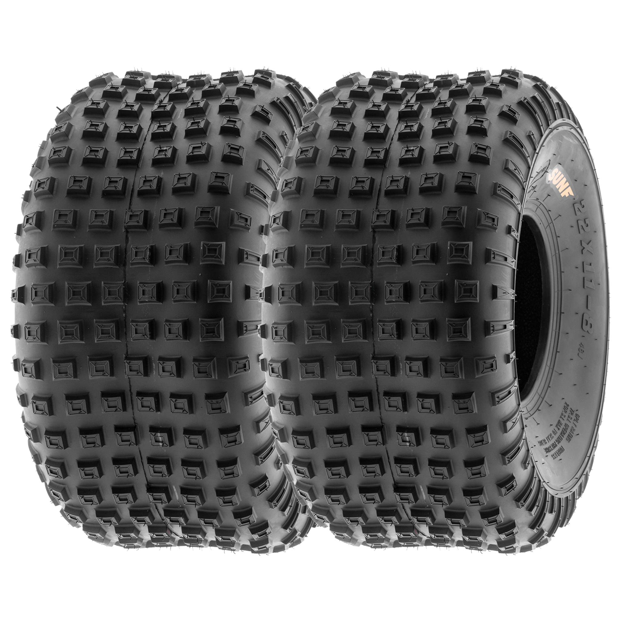 SunF 16x8-7 ATV UTV Tire 16x8x7 Loose Terrain Hardpack 6 PR A011 - PAIR of 2