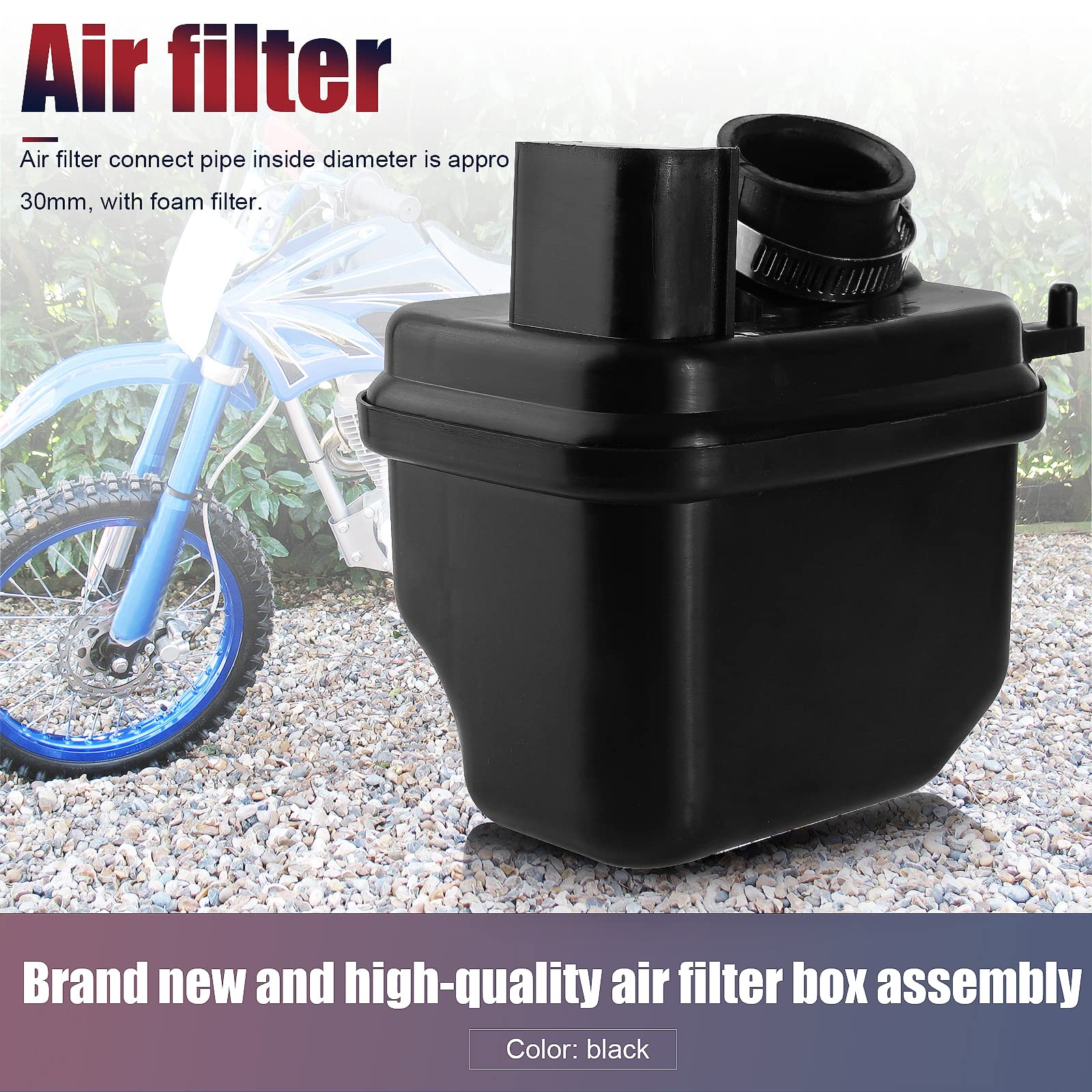 Qazaky Filter Cleaner Box Housing Assembly Compatible With Yamaha Pw50 Py50 G50T Peewee Pw 50 Y-Zinger Pit Bike Motorcycle