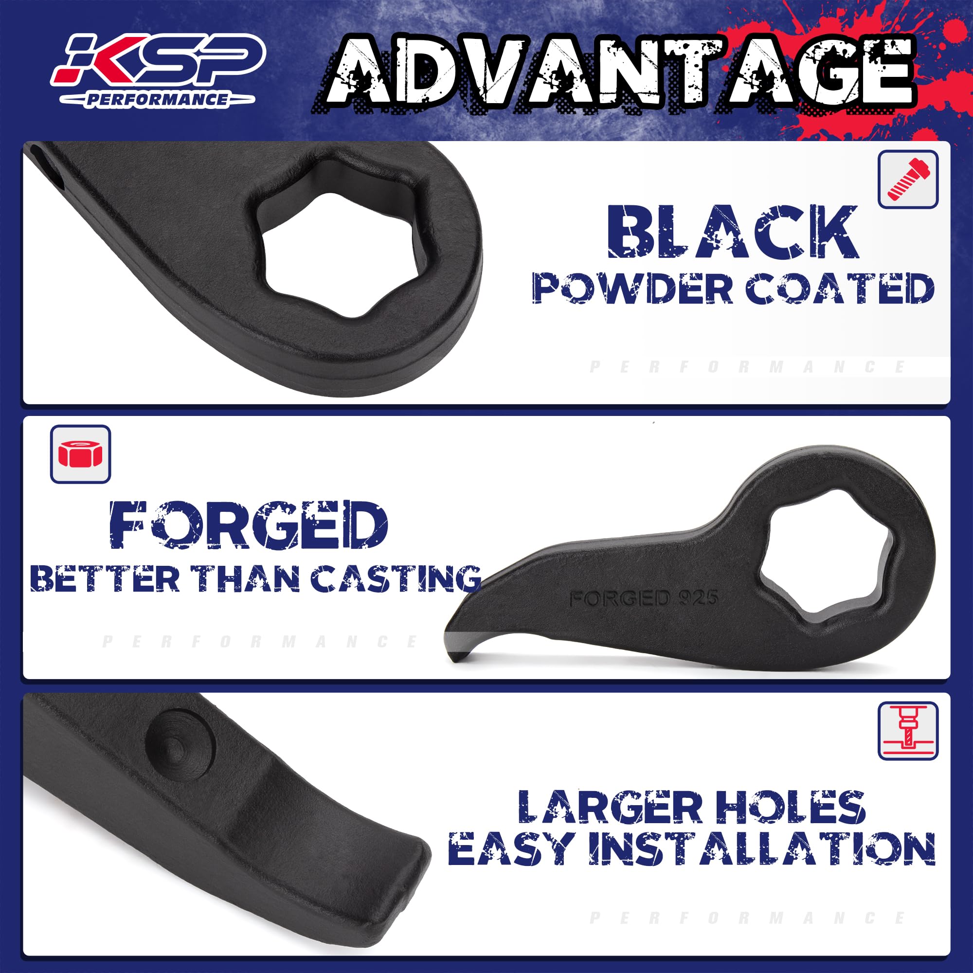 KSP 1-3'' Torsion Key Set for Silverado Sierra 2500HD 3500HD 2020-2024, Front Adjustable Torsion Bar Leveling Lift Kits Compatib