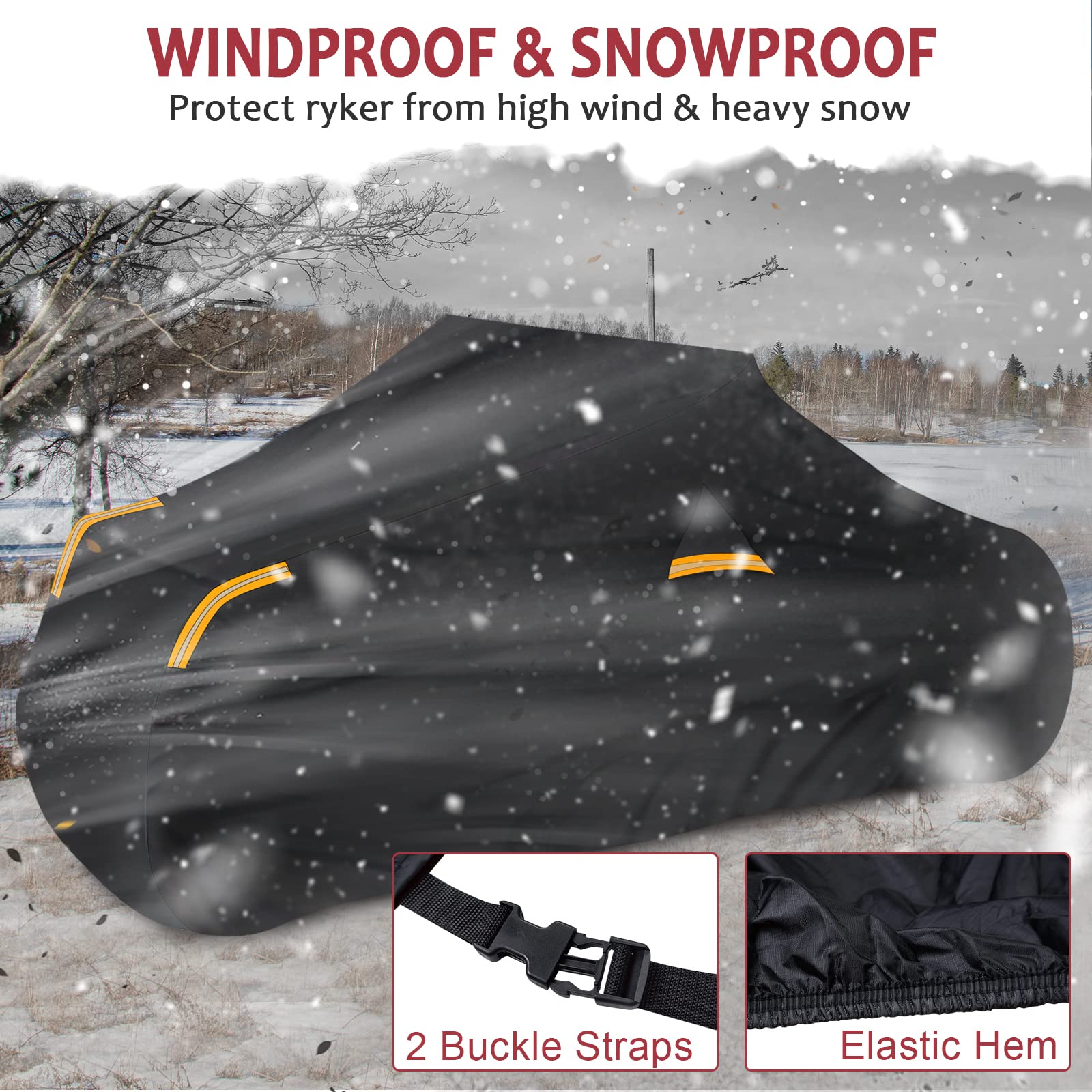 Starknightmt Ryker Cover, Full Cover Compatible With Can-Am Ryker 900 600 Sport Rally Edition All-Weather Ryker Bike Cover For I