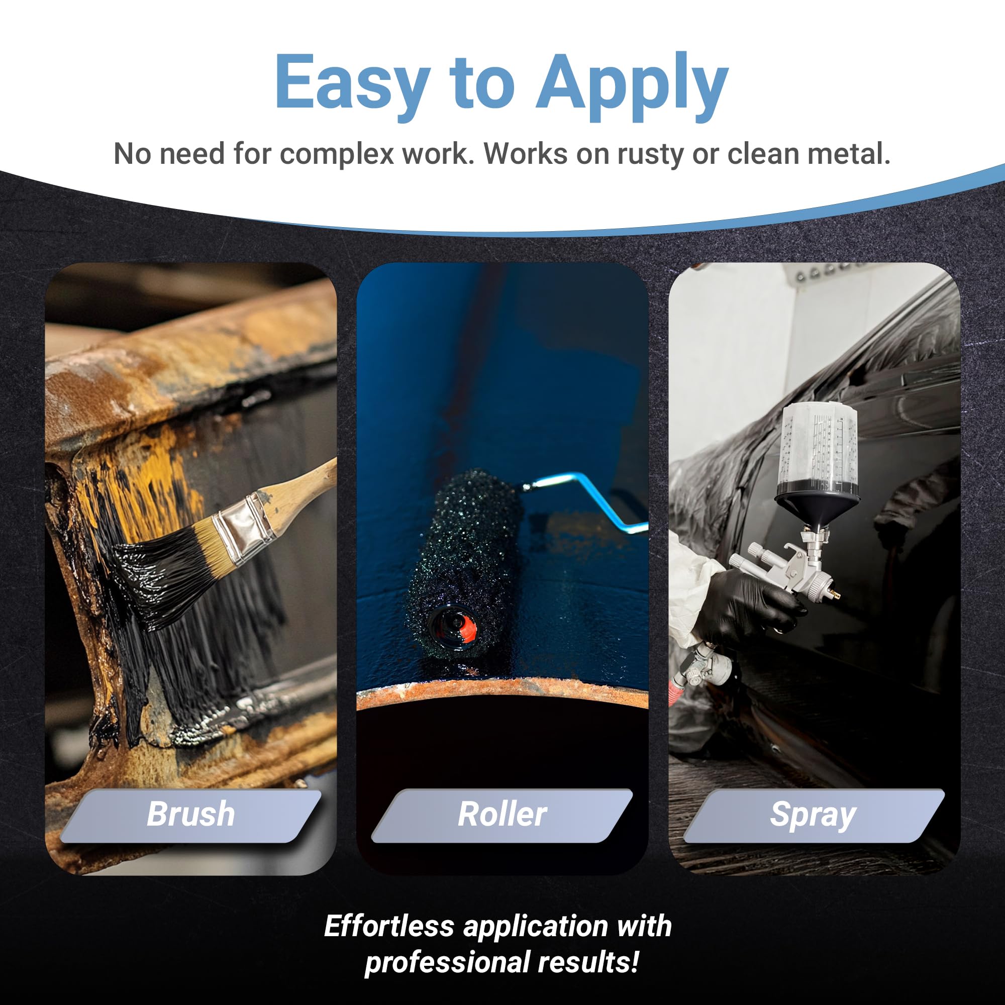Rust Bullet Blackshell - Gloss Black - 4 Oz - Corrosion Preventive Coating, Uv Resistant Rust Proofing Paint, Long-Lasting Metal